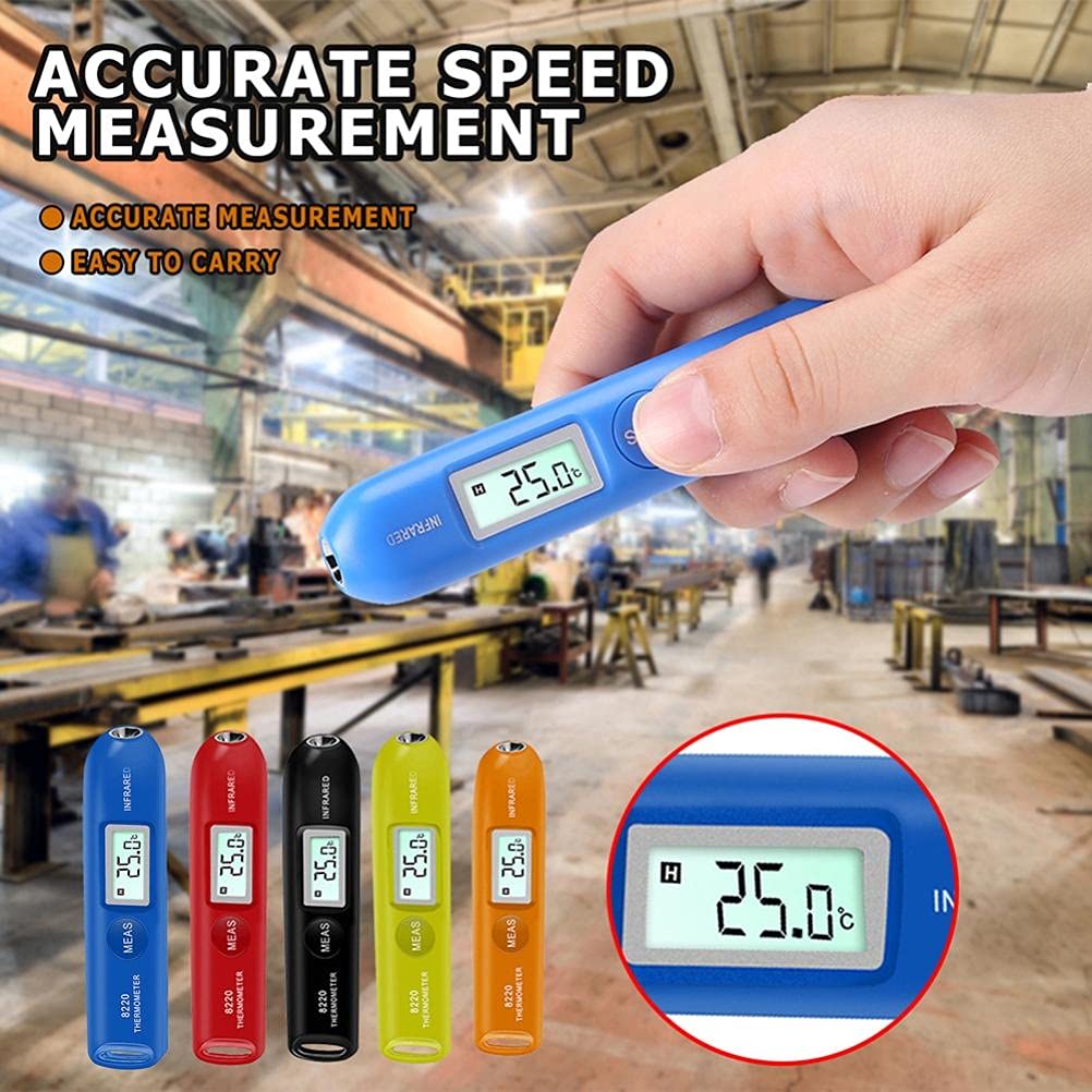 Bezdotykowy Termometr na podczerwień w Kształcie Długopisu Cyfrowy Kieszonkowy Termometr Testowy Mini Miernik Temperatury LCD Tester Stopni Celsjusza (black)