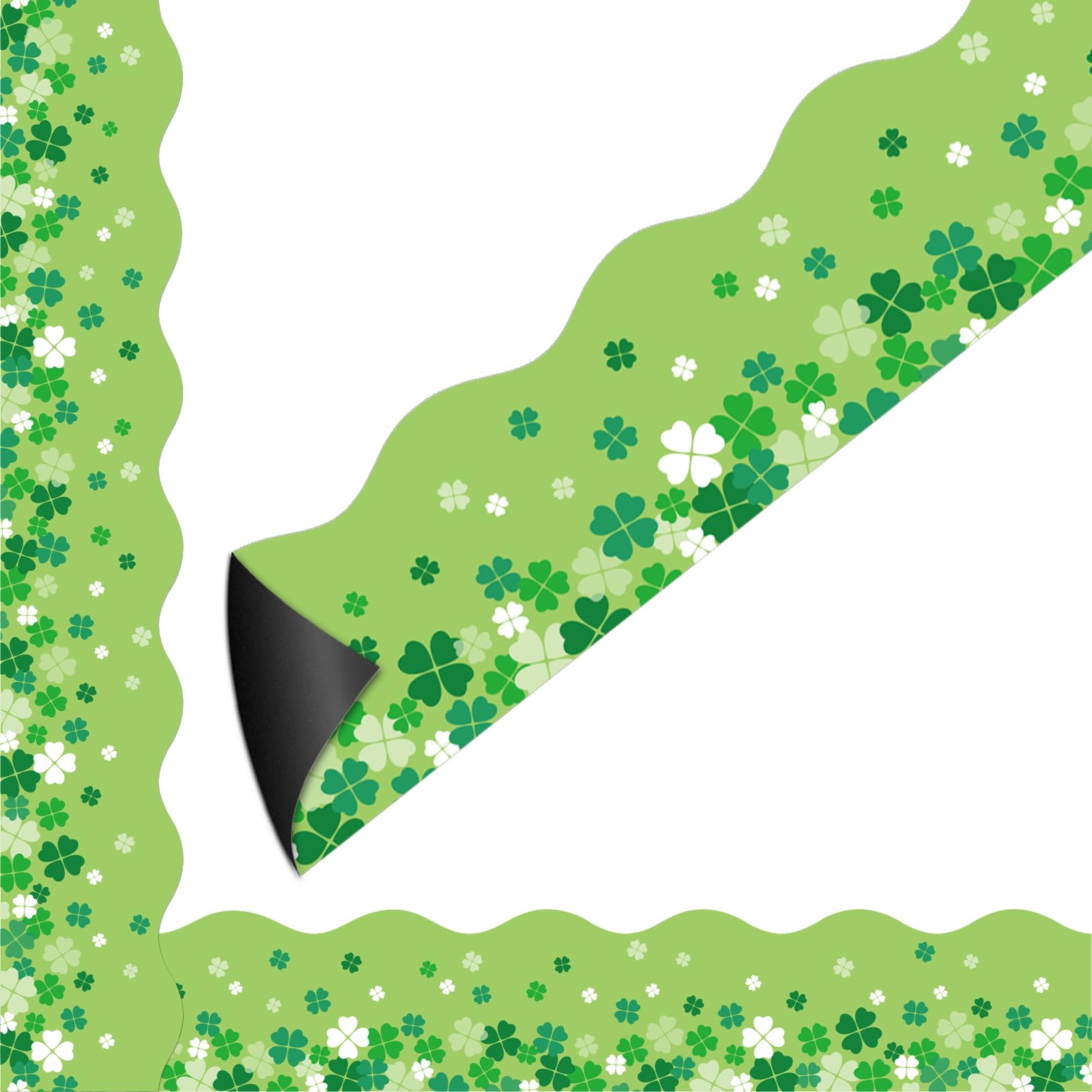 Bordures magnétiques Saint-Patrick pour décorer la classe et le bureau en vert et blanc