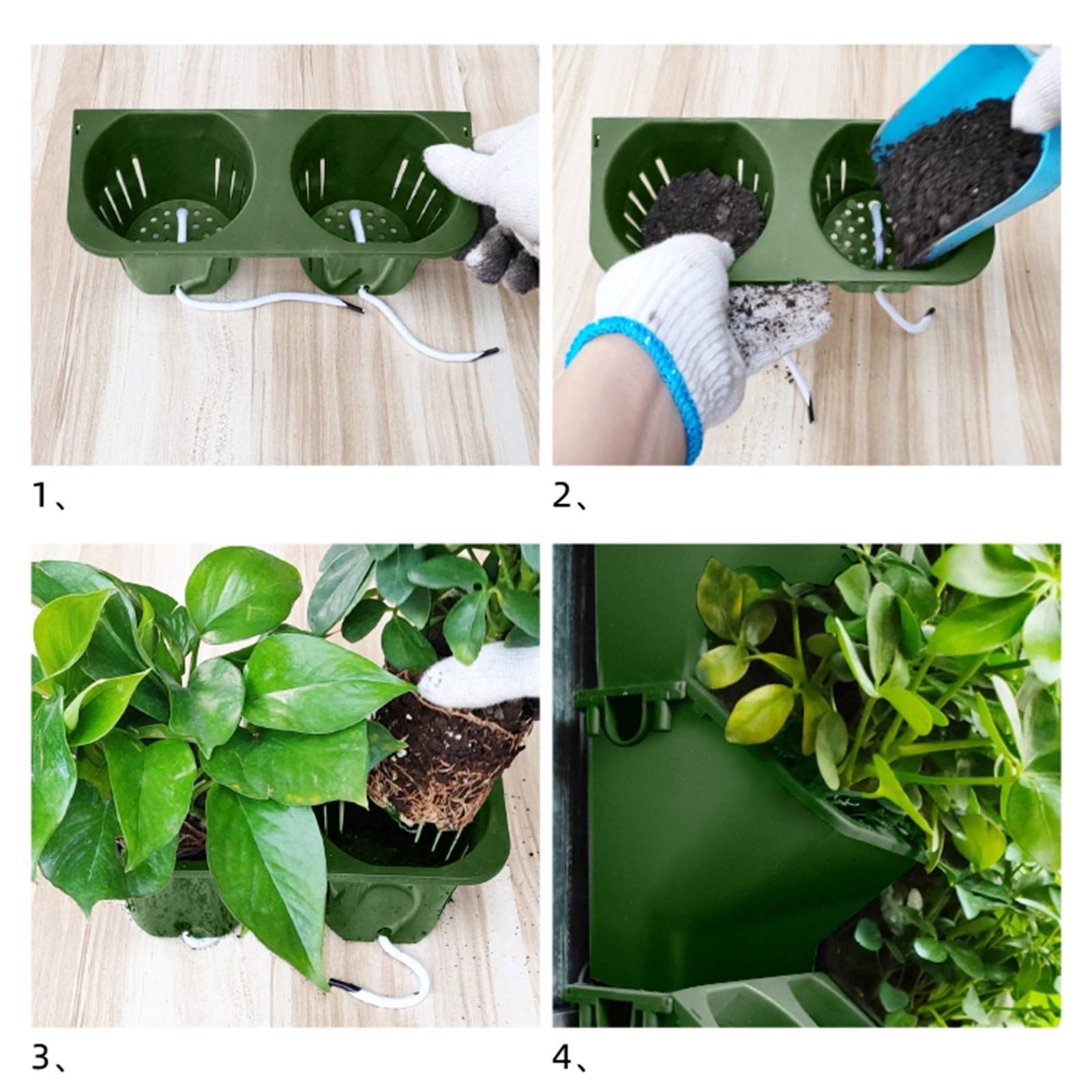 Blumentöpfe, Dauerhaft Blumen Pflanzgefäße Exquisit Haus Dekoration Plastik Atmungsaktiv Wandbehang Blumentöpfe