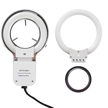 AmScope FRL8-A 8W Stereo Microscope Fluorescent Ring Light + Adapter