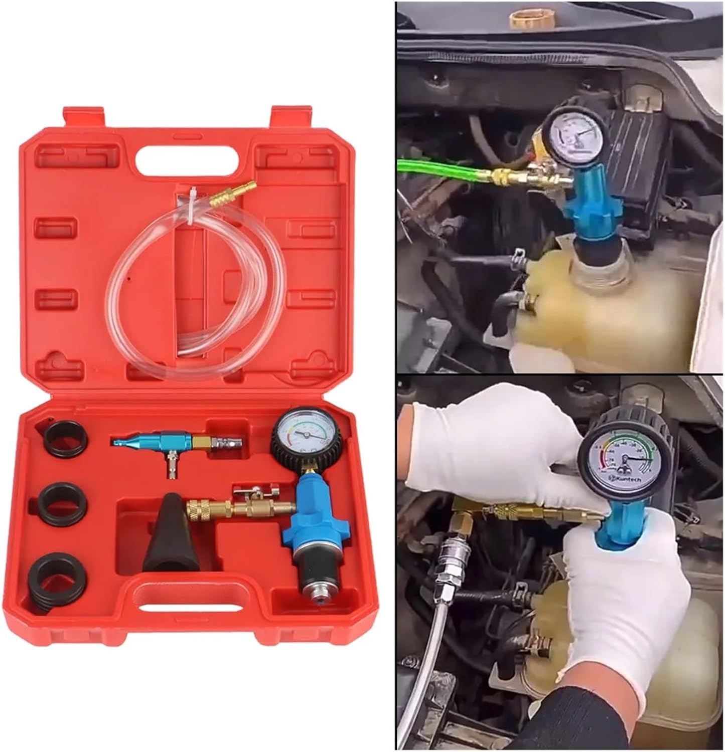 Vacuum Type Water Tank Coolant Refill Tool Auto Engine Cooling System Vacuum Purge Car Antifreeze Replacement Tool Universal