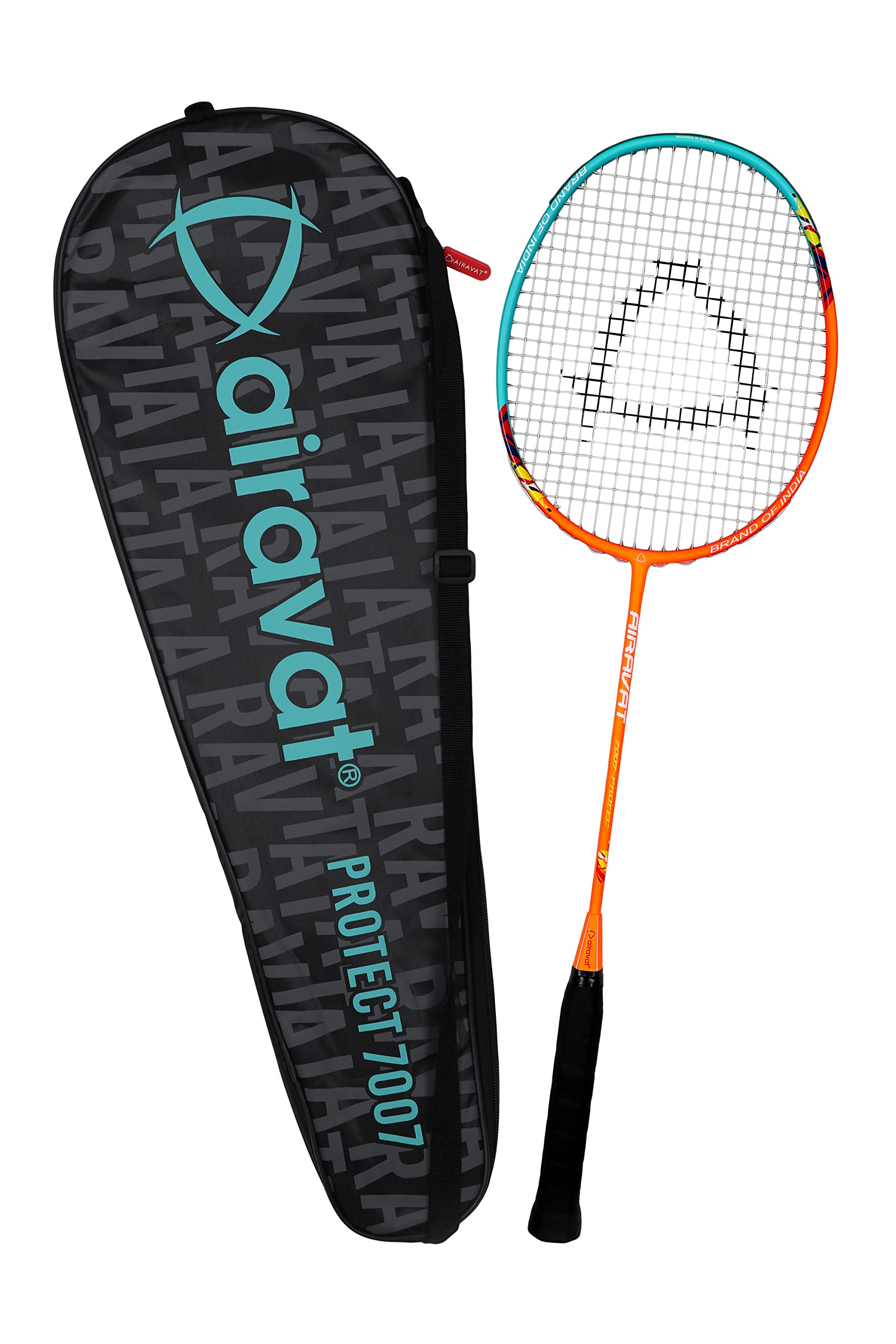 Airavat PROTEC Badminton Racket, Full Size 30T Japanese High Modulus Graphite Badminton Racquet, Navy Blue-picture-27