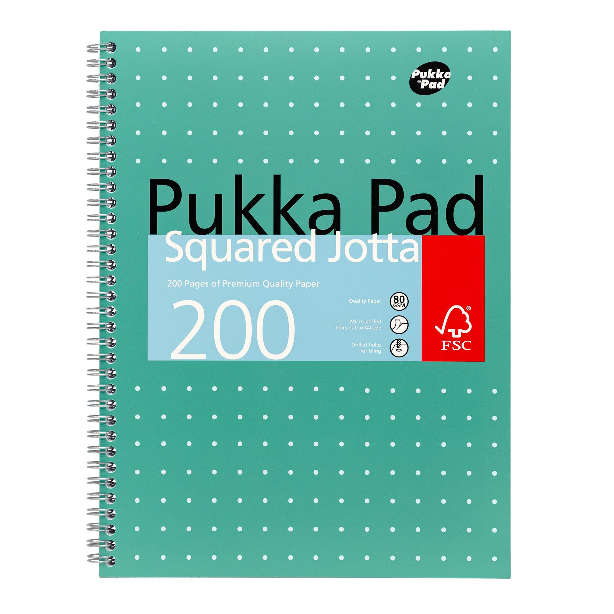 Pukka Pads Pukka Pad Square Wirebound Metallic Jotta Notepad 200 Pages A4Jm018Sq (Pack Of 1). from B&Q