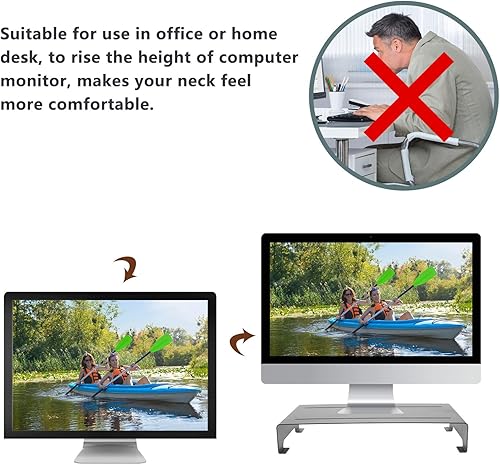 Miniatura 3 de Kisangel Aluminum Alloy Laptop Stand with Anti-slip Pads Height Computer Screen Riser for Home Office Desk Organizer Keyboard Storage Grey