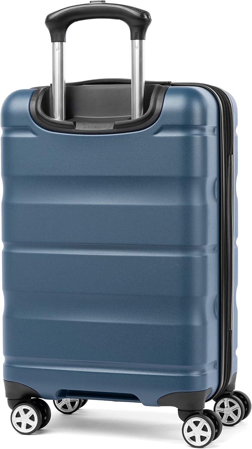 review Travelpro Runway 2 Piece Set, Carry-on & Convertible Medium to Large 28-Inch Check-in Hardside Expandable Luggage, 8 Spinner Wheels, TSA Lock, Hardshell  Suitcase, Teal Blue (19 x 15 x 28 inches )