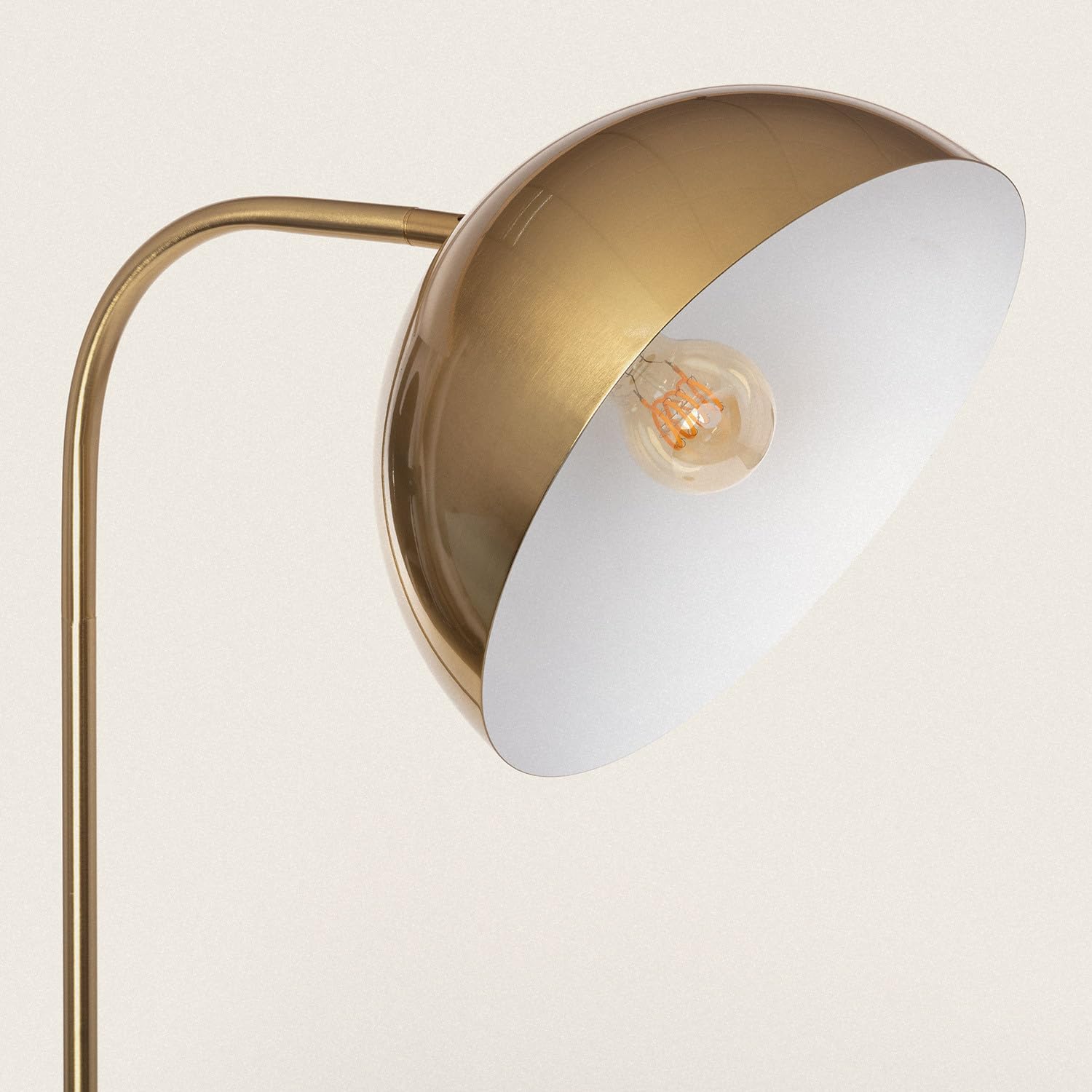LEDKIA Lámpara de Pie Metal Bowlen Dorado