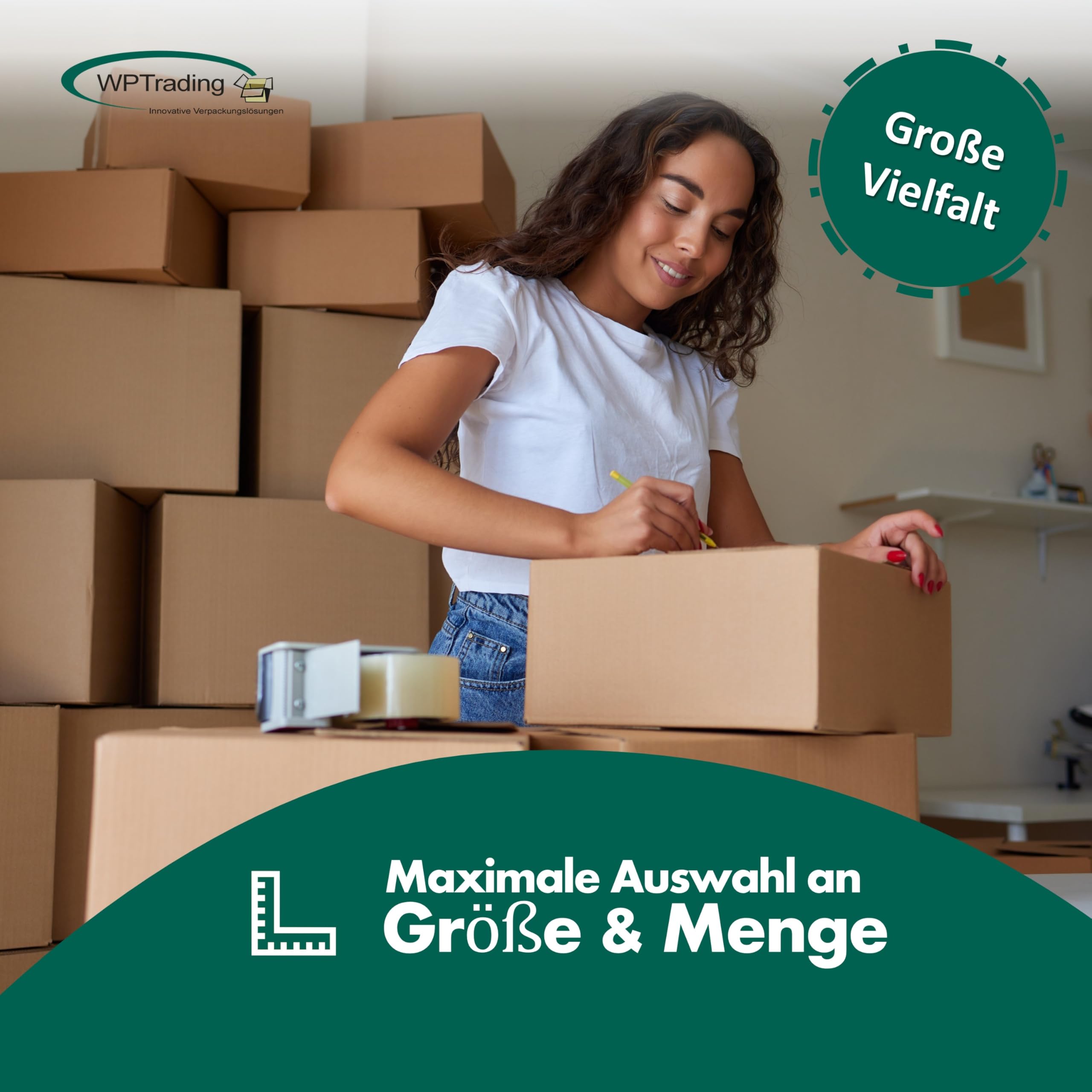 10 Stück Versandkarton 2-wellig 485 x 385 x 370 mm Wellpappe (Nr. 2W-5) Braun - Kartonagen für Warenversendung, Paket & Päckchen groß (L) - Karton Versandverpackung extra stabil