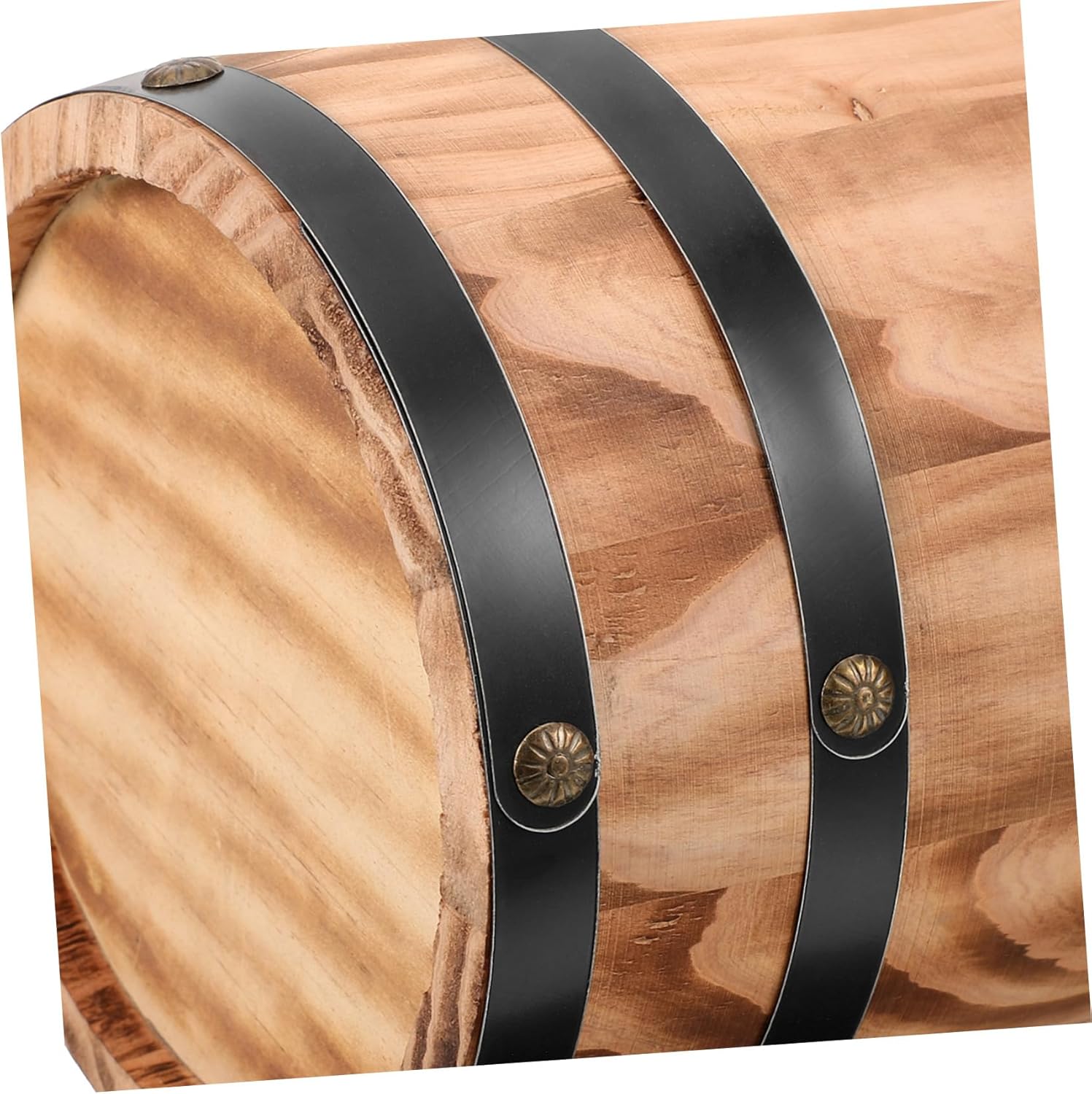 Wooden Wine Barrel Adornment Rustic Oak Barrel Planter Multi-Purpose Decor