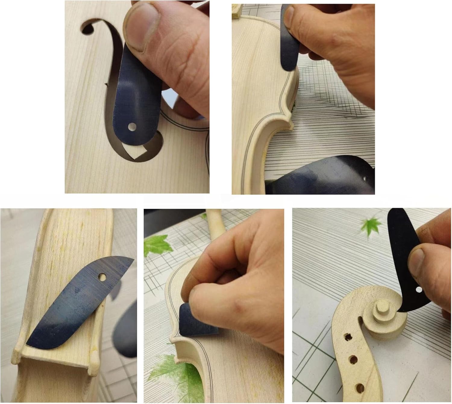 14 Piece Steel Violin Scraper Set Violin Fingerboard Scraper Violin Making Tools Woodworking Project Luthier Tools