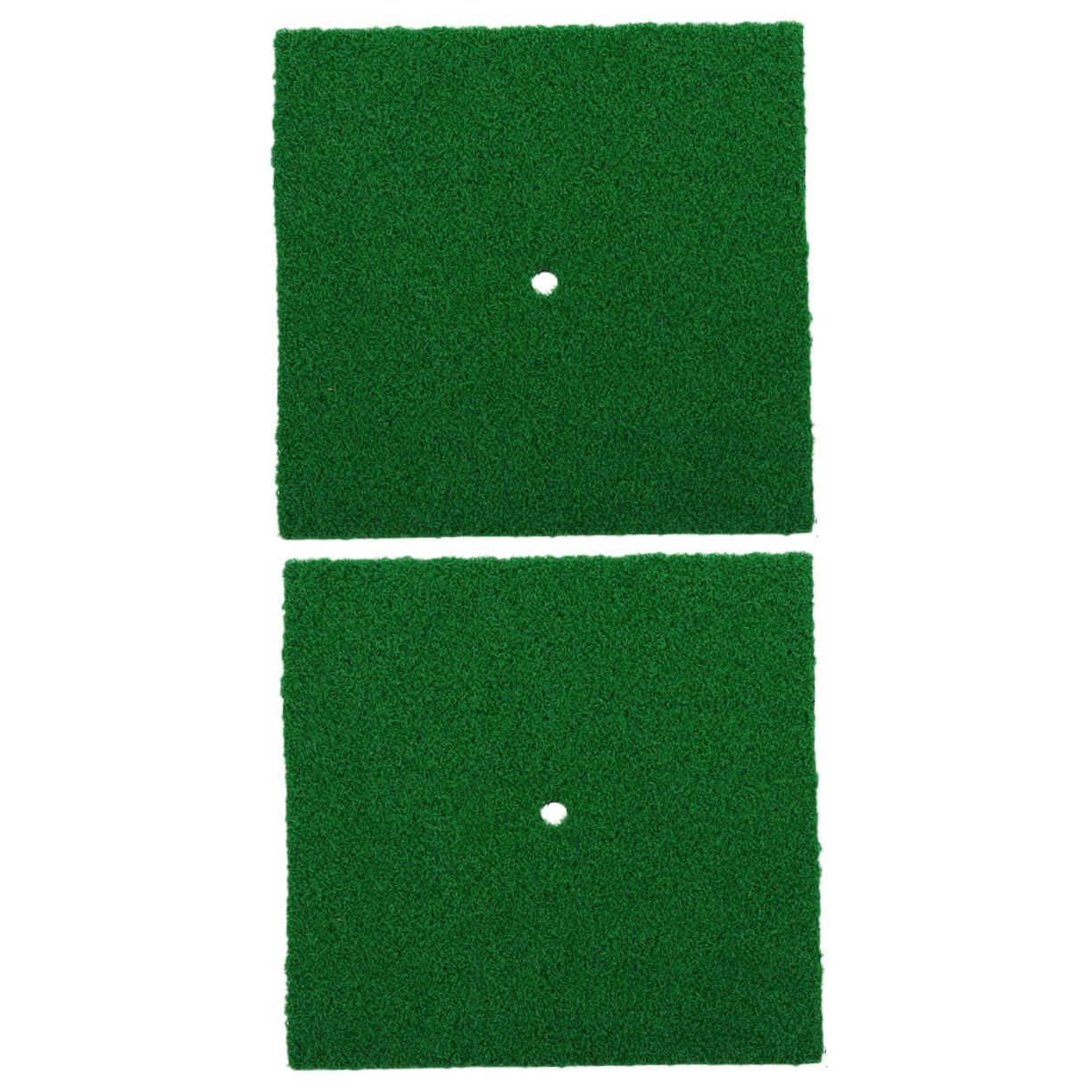 Balacoo 2pcs Golf Turf Mats Practice Golfing Mats Portable Hitting Pads for Golfers