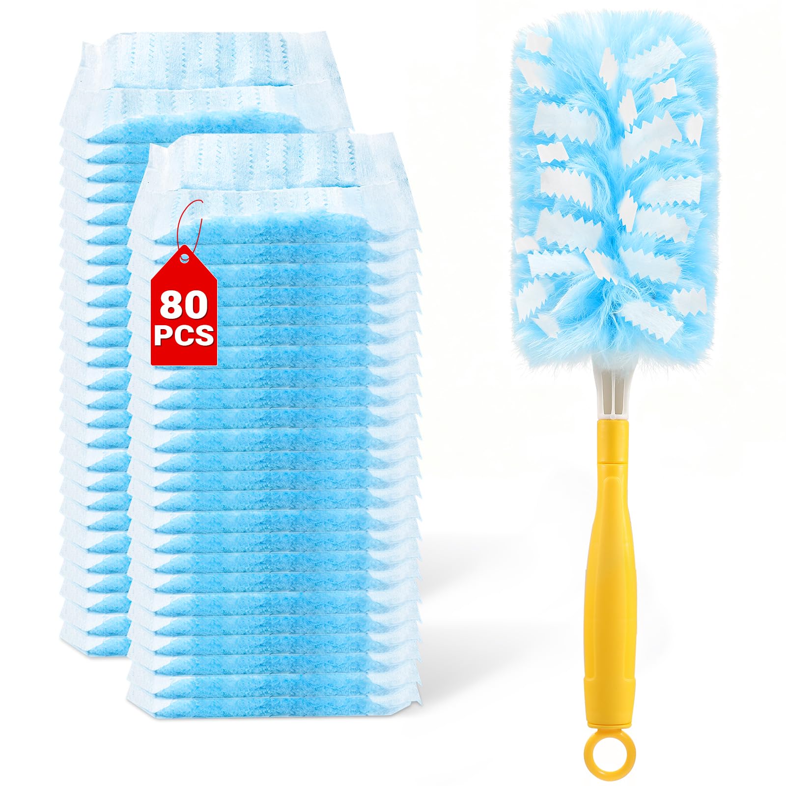 80 Count Disposable Dusters Refills Compatible with Swiffer Duster Refills