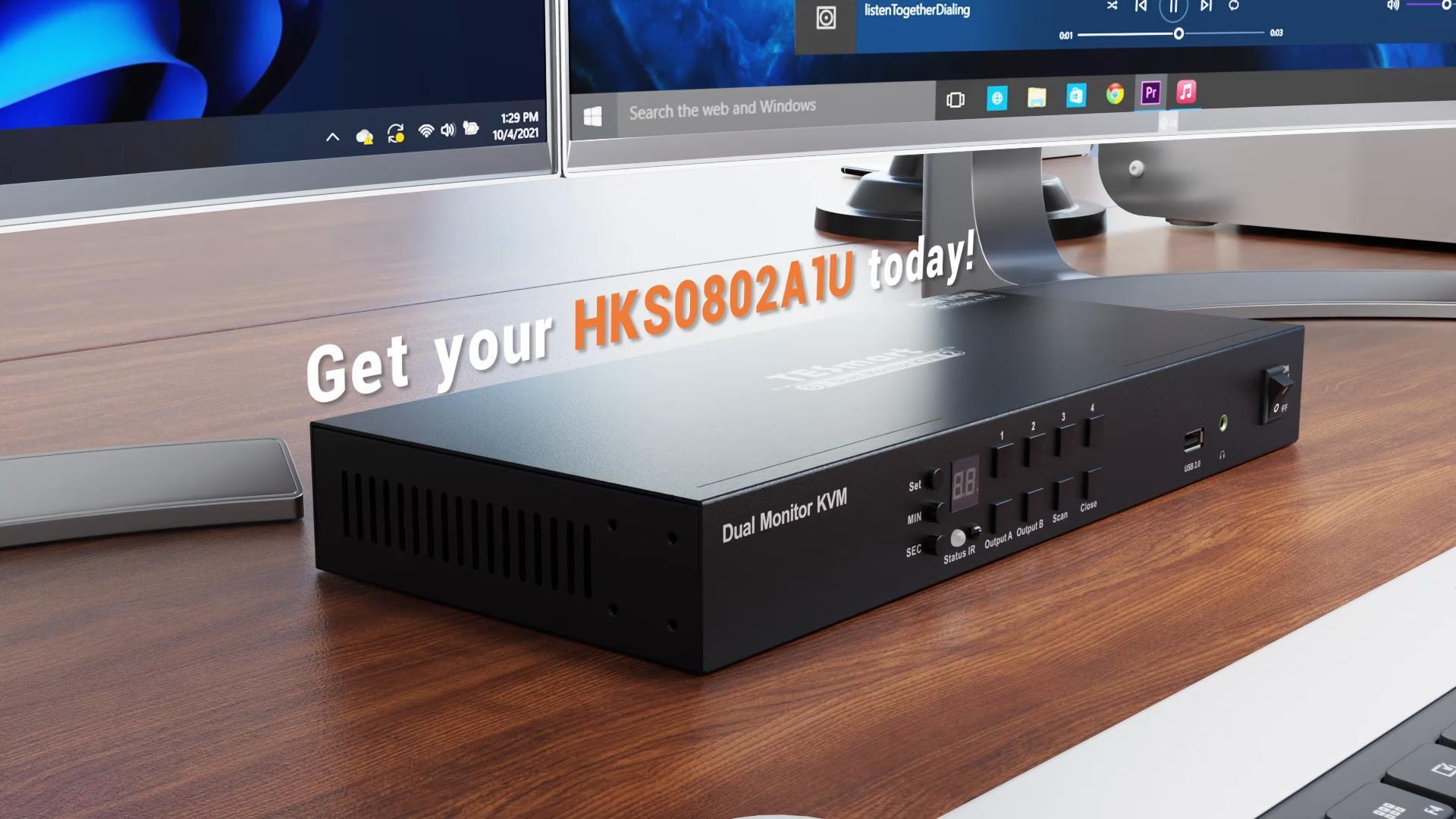 Amazon.co.jp: TESmart KVMスイッチ 4入力2出力 デュアルモニター HDMI 