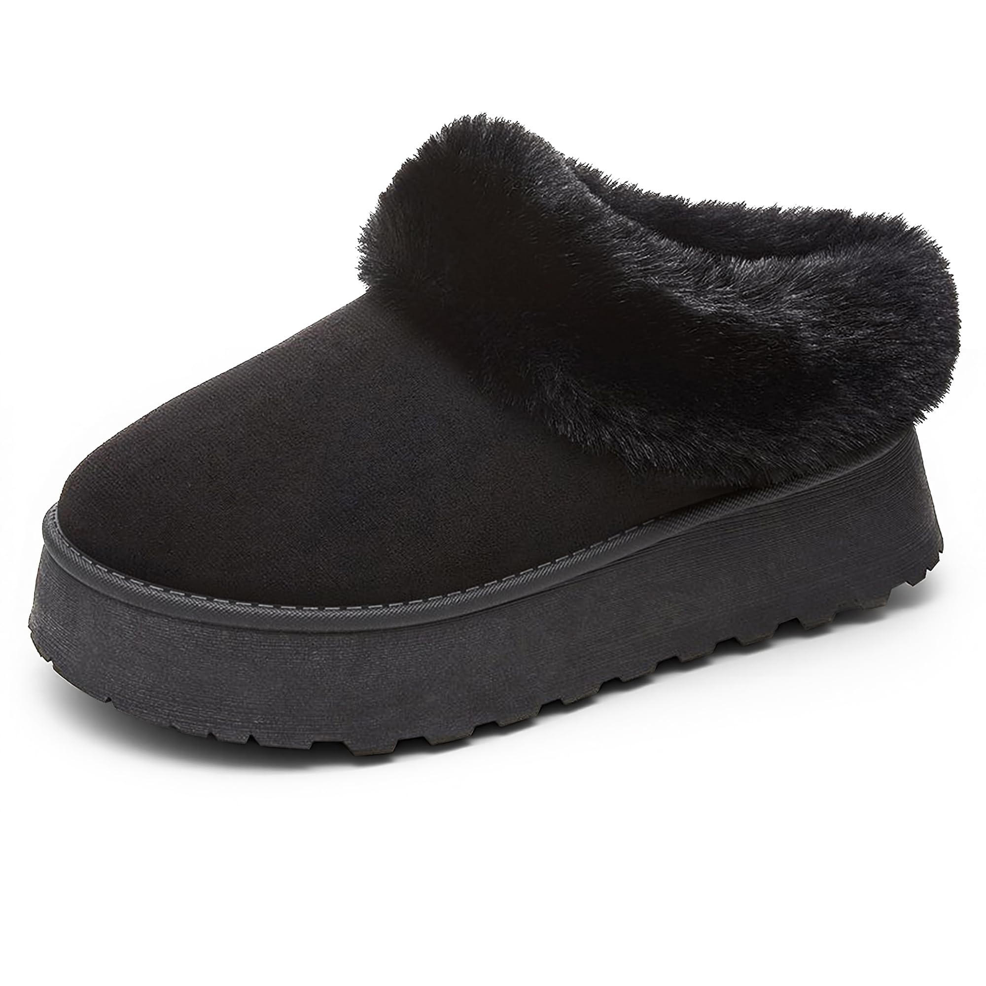 Winter Snow Boots for Women Warm Fur Lined Ankle Booties with Thick-Sole Outdoor Non Slip Winter Warm Shoes