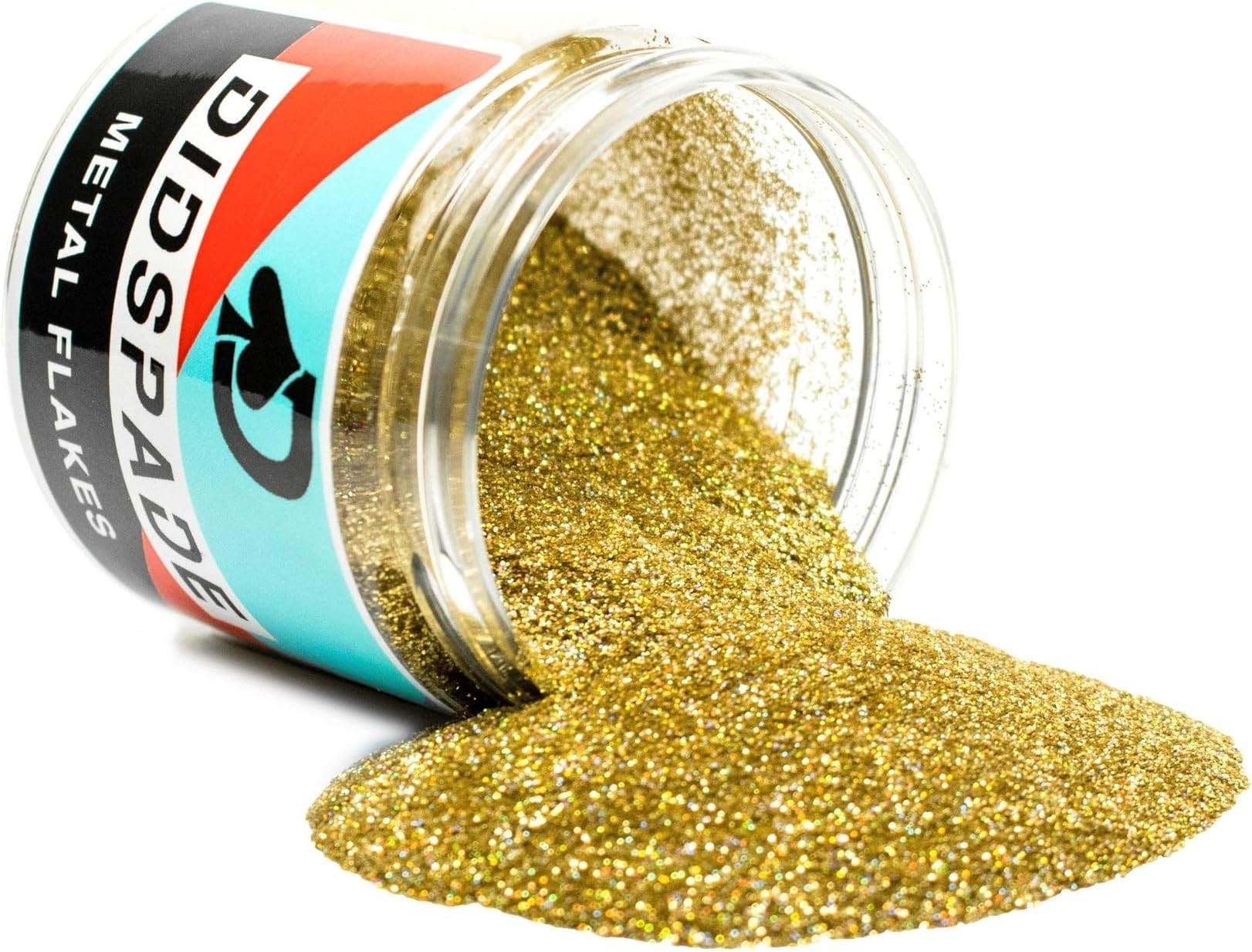 4oz Gold Gone Wild 0.008" Small Gold Holographic Metal Flake Solvent Resisitant Glitter | Paint Metal Flake | Flake for Automotive Spray and Spray Painting | Glitter for Epoxy Resin