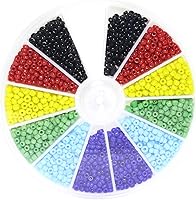 Vista 1 de 1000 mini cuentas de vidrio hechas a mano para joyería de cuentas sueltas de cuentas espaciadoras de semillas de 0.079 in, 6 colores mezclados