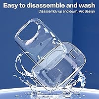 Vista 8 de Bañera de hámster, baño de hámster, decoración de hábitat de animales pequeños, contenedor de baño de arena, camas transparentes, cama de hámster