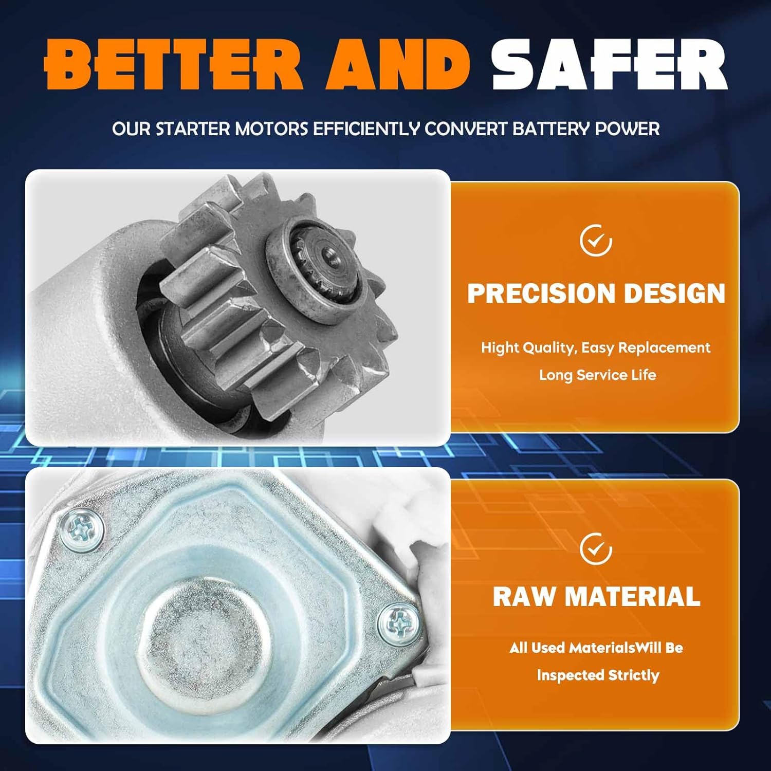 Starter Fit for 3.0L Lexus ES300 98-01 RX300 for Solara 99-03 Fit for Toyota for Avalon 98-04 3.0L for Camry 98-05 for Highlander 01-03 2.4L/3.0L for RAV4 01-05 for Sienna 98-02 for Solara 99-01 2.2L