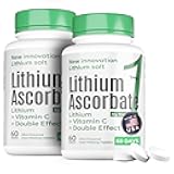 NORMOTIM Lithium Ascorbate 1mg with Vitamin C – Brain Supplement for Focus, Memory, Mood & Stress Support – Cognitive Enhancer – 60 Tablets + Bonus Lithium Orotate (120 Tablets)