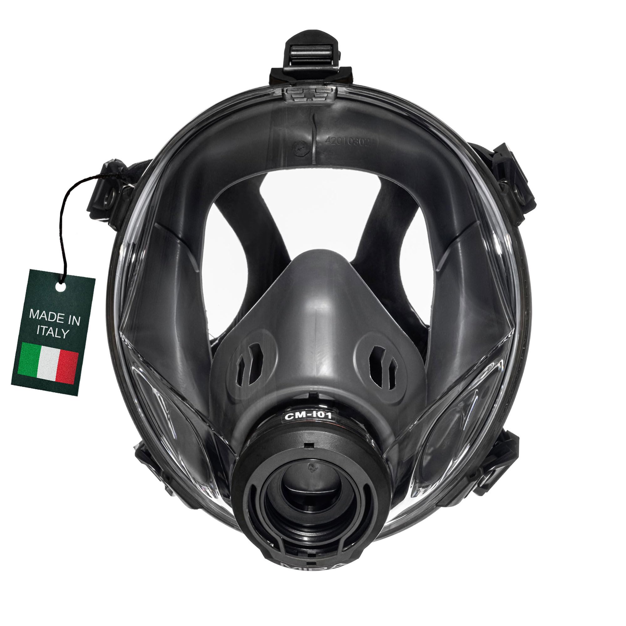 MIRA Safety CM-I01 Full-Face Industrial-Grade Gas Mask with 40mm NATO Filter Compatibility and Advanced Valve Design