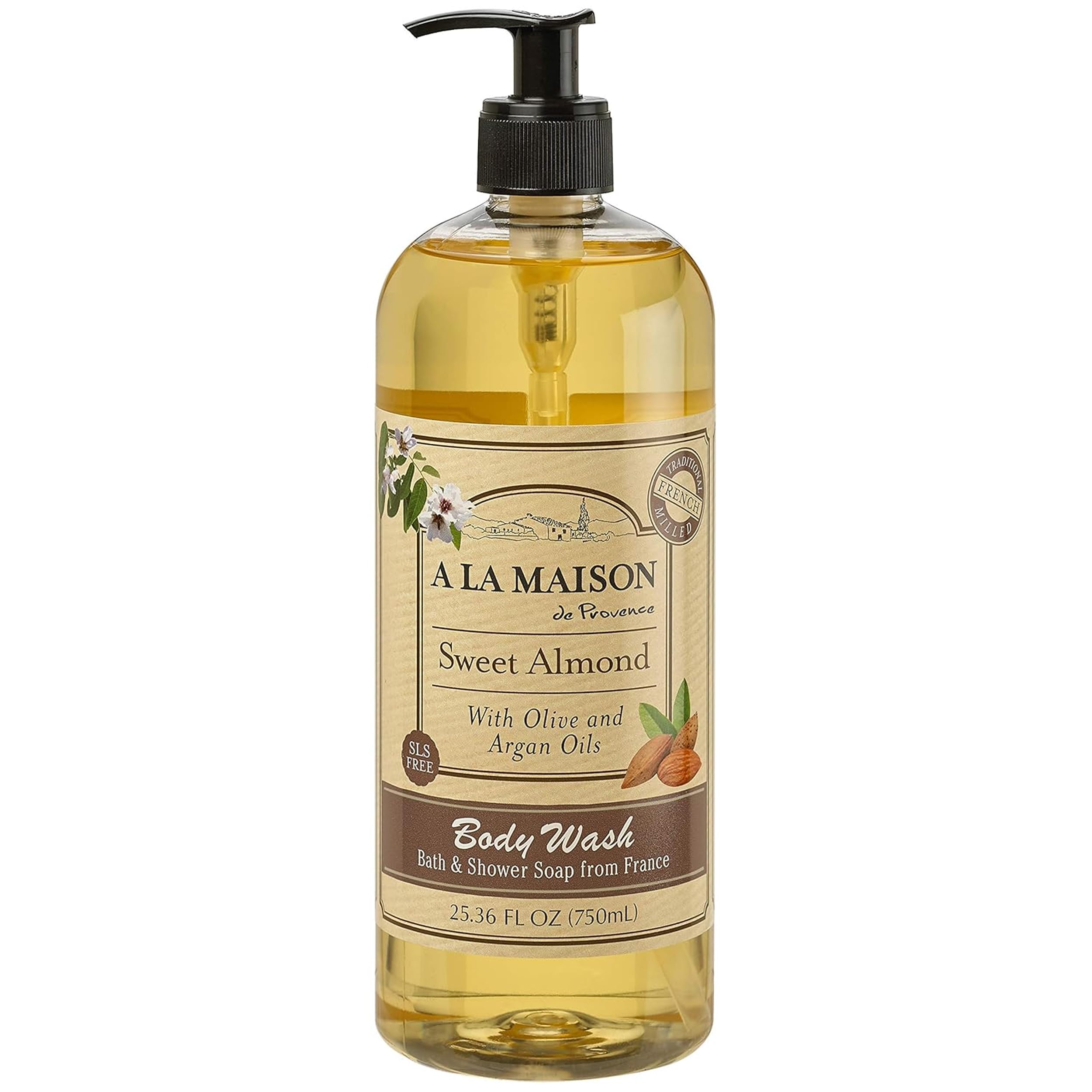 Sponsored Ad - A LA MAISON French Hydrating Liquid Body Wash, Sweet Almond - Natural Body Wash Made with Essential Oils - Biodegradable, Plant-Based, Vegan, Cruelty-Free, Alcohol & Paraben Free (25.36 oz, 1 Pack)