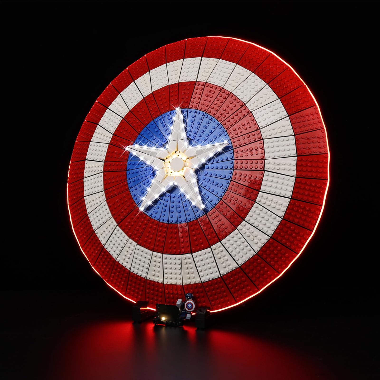 Kyglaring LED Light Kit Compatible with Lego Marvel Captain America's Shield 76262 Building Blocks, Upgraded Lighting Accessories for 76262 Model Set,