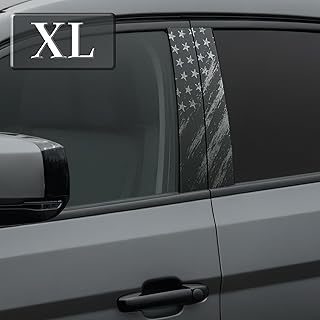2PCS XL B-Pillar Vinyl Wrap Set 12.6"×23.6" (Cut-to-Fit), Waterproof Car B Pillar Sticker Decal,