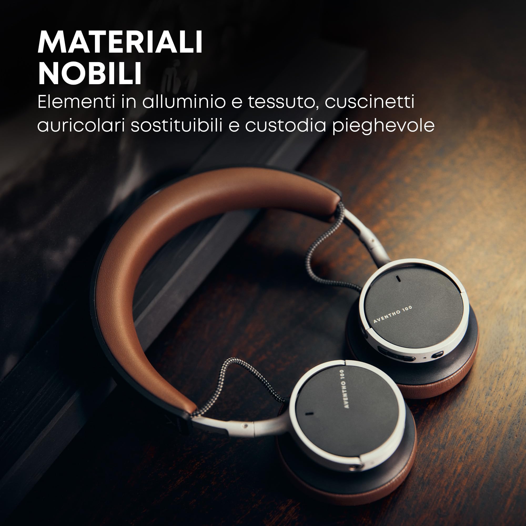 beyerdynamic AVENTHO 100 - Cuffie wireless On-Ear con cancellazione del rumore, 60 ore di durata della batteria, pieghevole, in nero - nuovo aggiornamento disponibile tramite app