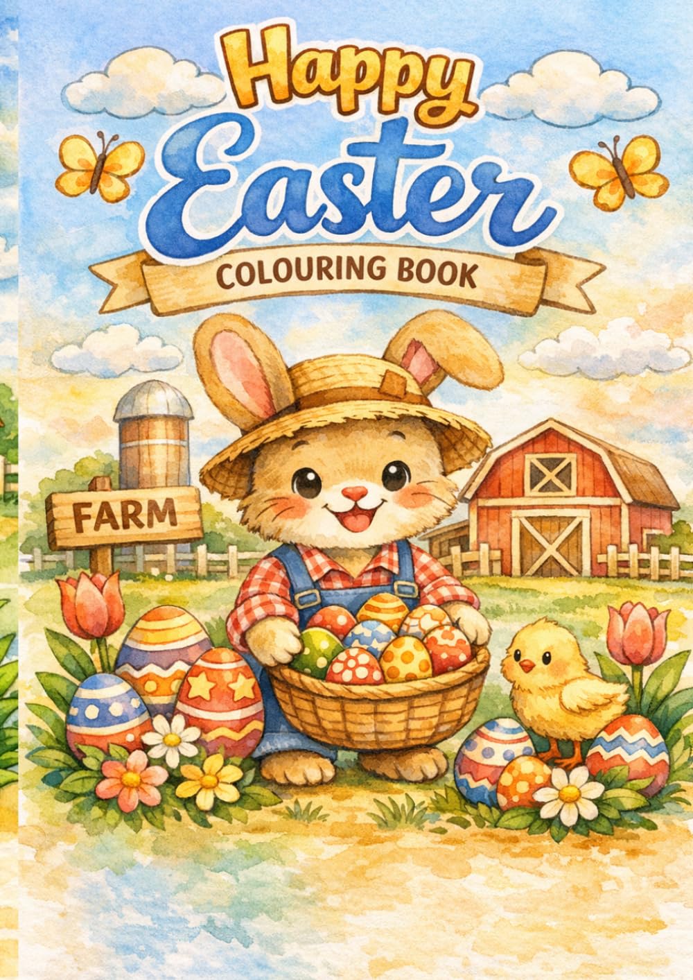 Happy Easter Colouring Book