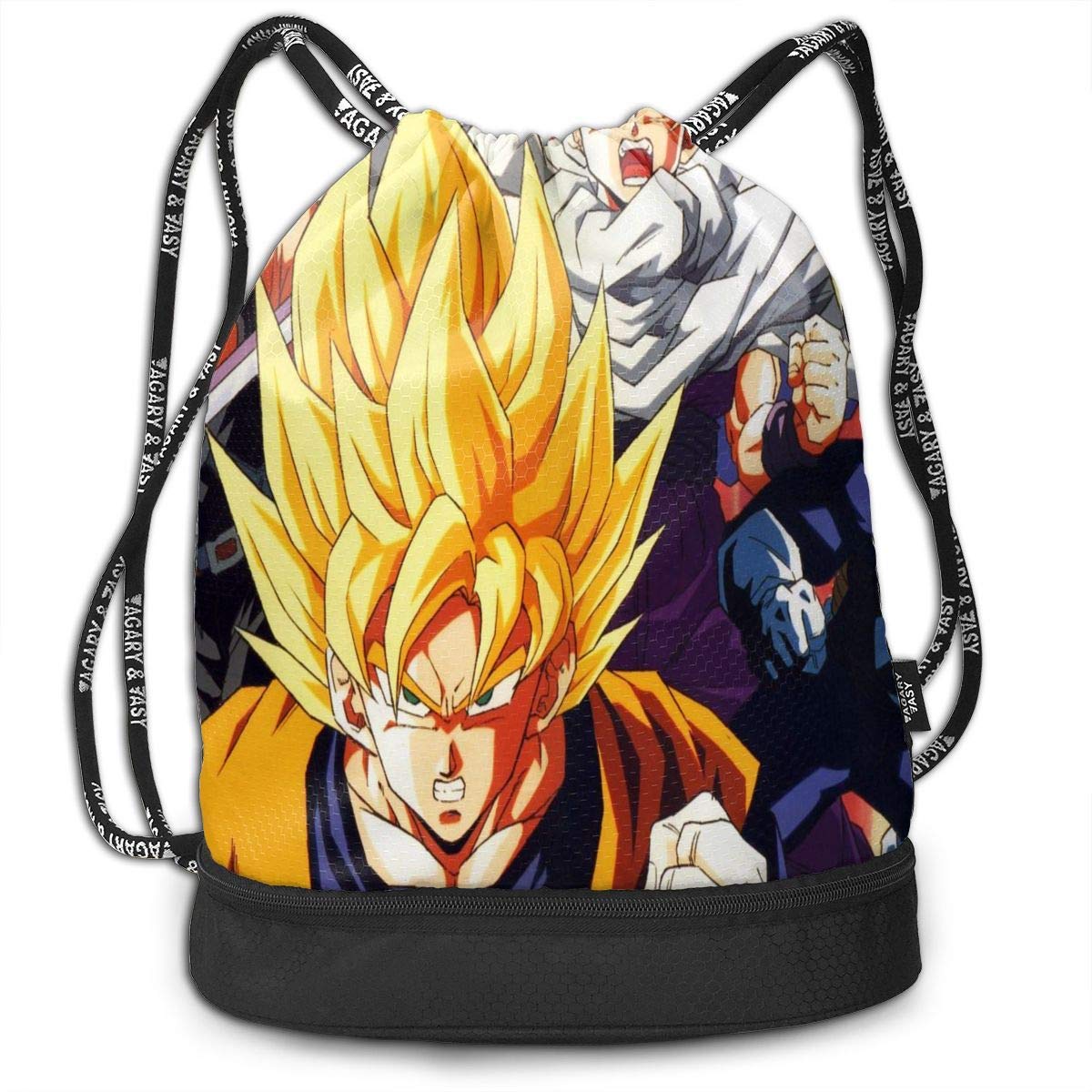 Son Goku in Dragonball Fashion Lightweight Multifunction Bundle Backpack Shoulder Bags Outdoor Drawstring Bag for Men/Women
