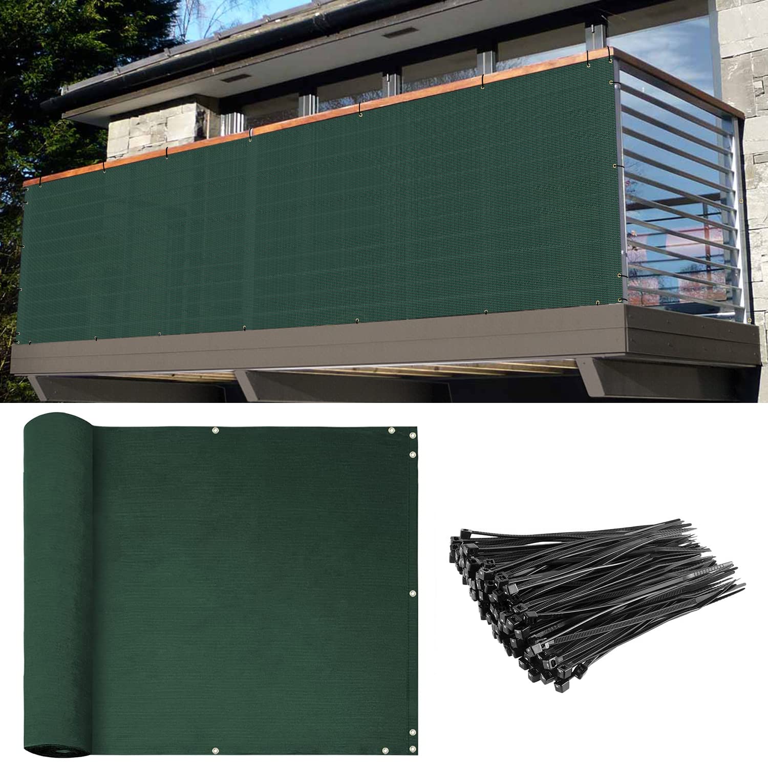 Buy E&K Balcony Privacy Screen for Deck Yard Patio Pool 3'x50' Privacy