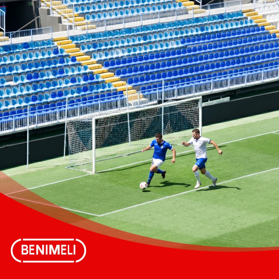 Juego de Red para Portería de Fútbol-7 6x2x1x1.50 m Blanco 2 Unidades