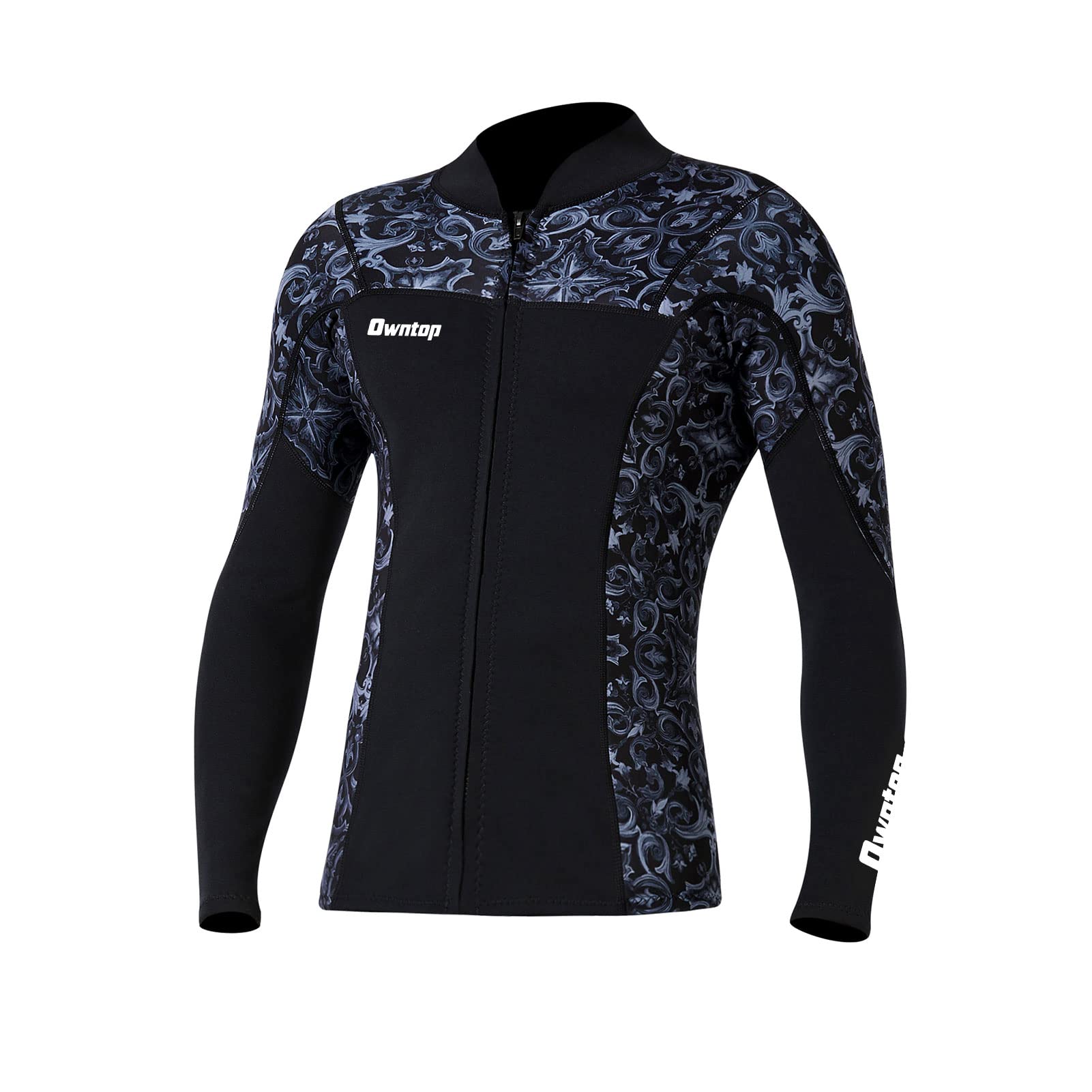 Hommes Femmes Combinaison Haut - Veste de Combinaison en Néoprène 3mm, Combinaison de Plongée Manches Longues Rash Guard pour Plongée Surf Snorkeling UPF 50+, M