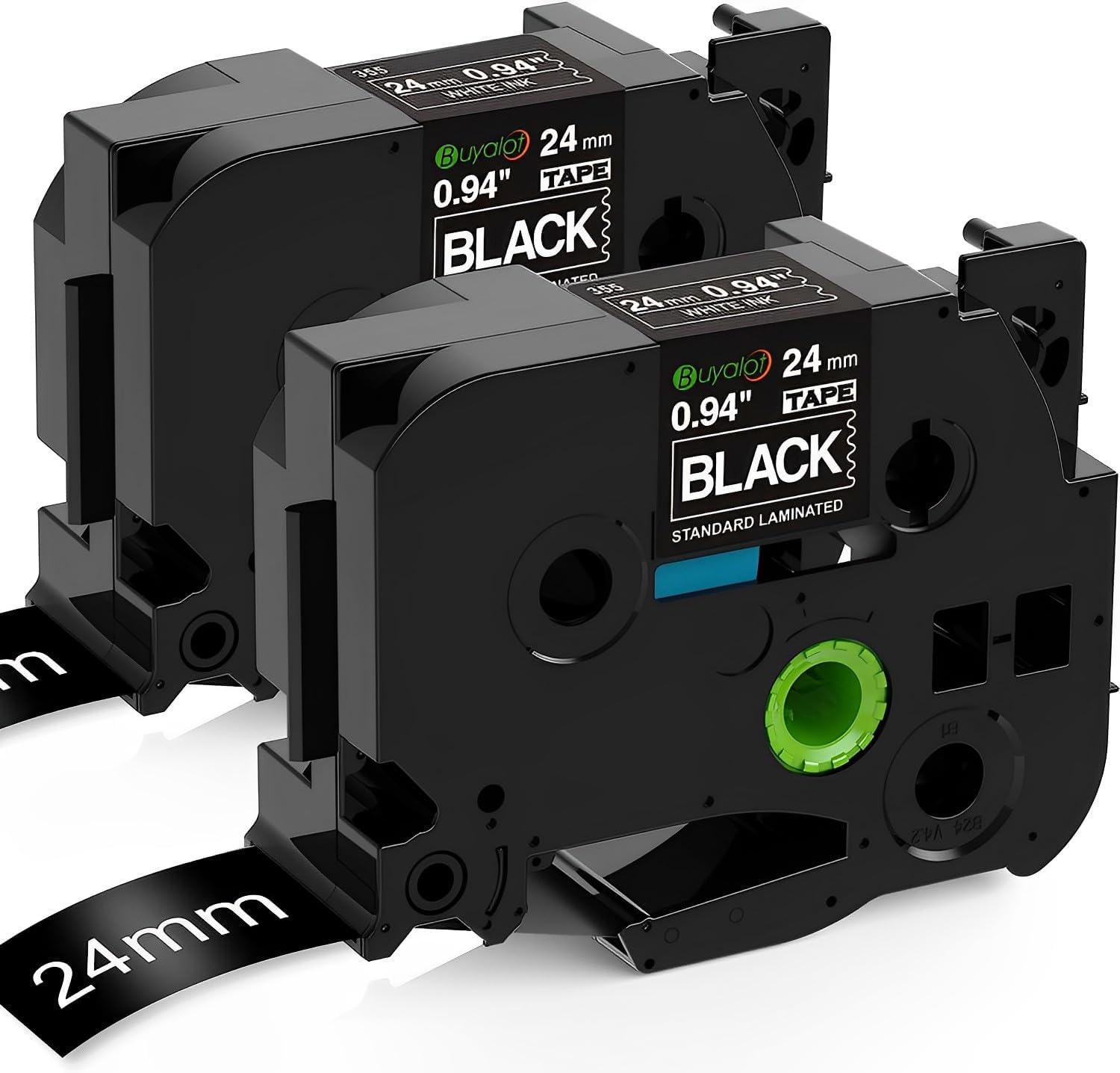 Buyalot Compatible Label Tape Replacement for Brother Ptouch Label Maker Tape, TZe355 24mm 1