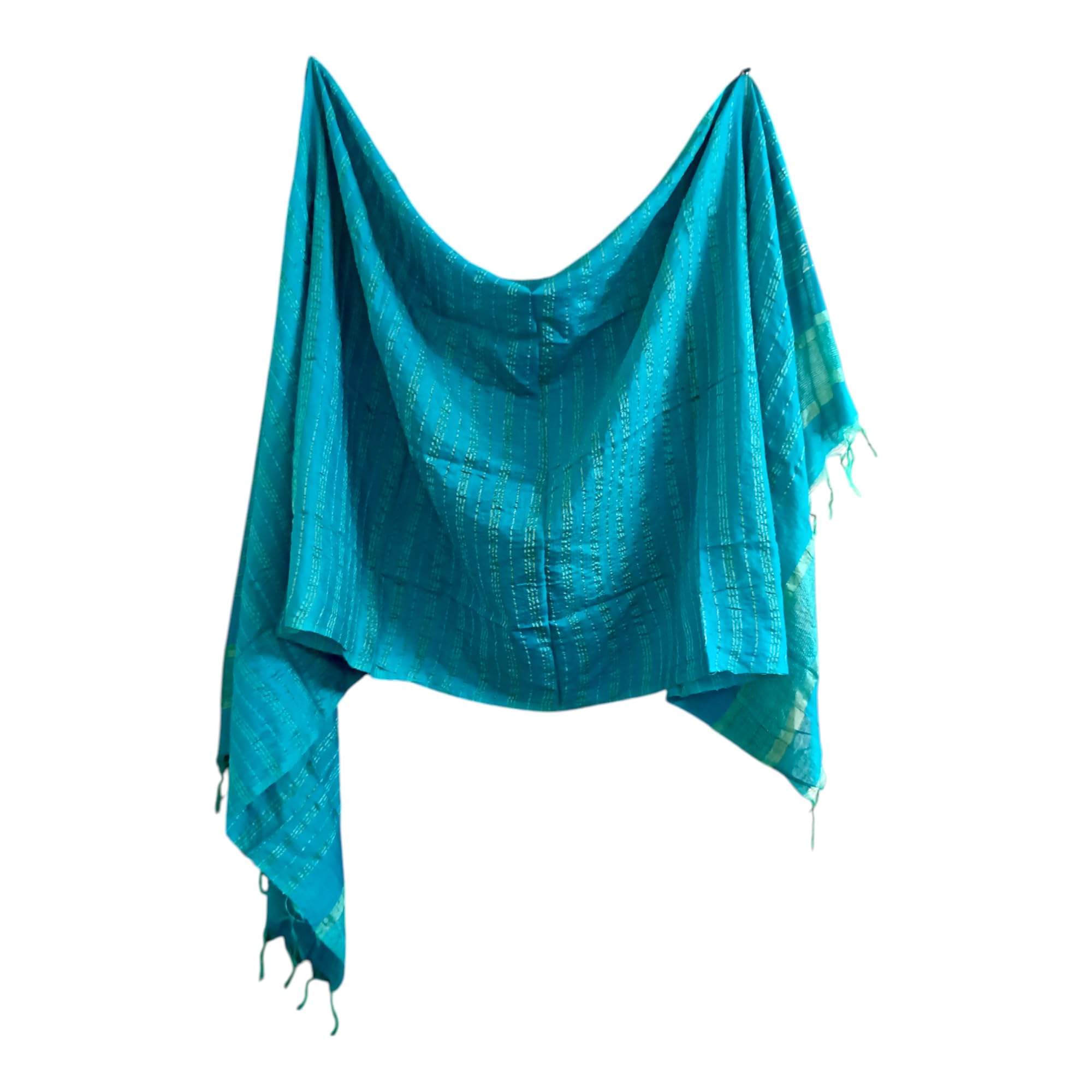 Cotton Silk Blend Lining Golden Striped Dupatta Regular Use Dailywear Fancy Trendy Chunni For Women and Girls Length 2.20m Width 70cm-image-25