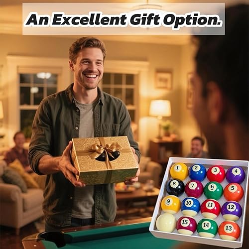Miniatura 4 de Juego de bolas de billar estándar de 16 bolas de mesa de billar de 2-14 pulgadas de repuesto, accesorios profesionales para mesa de billar