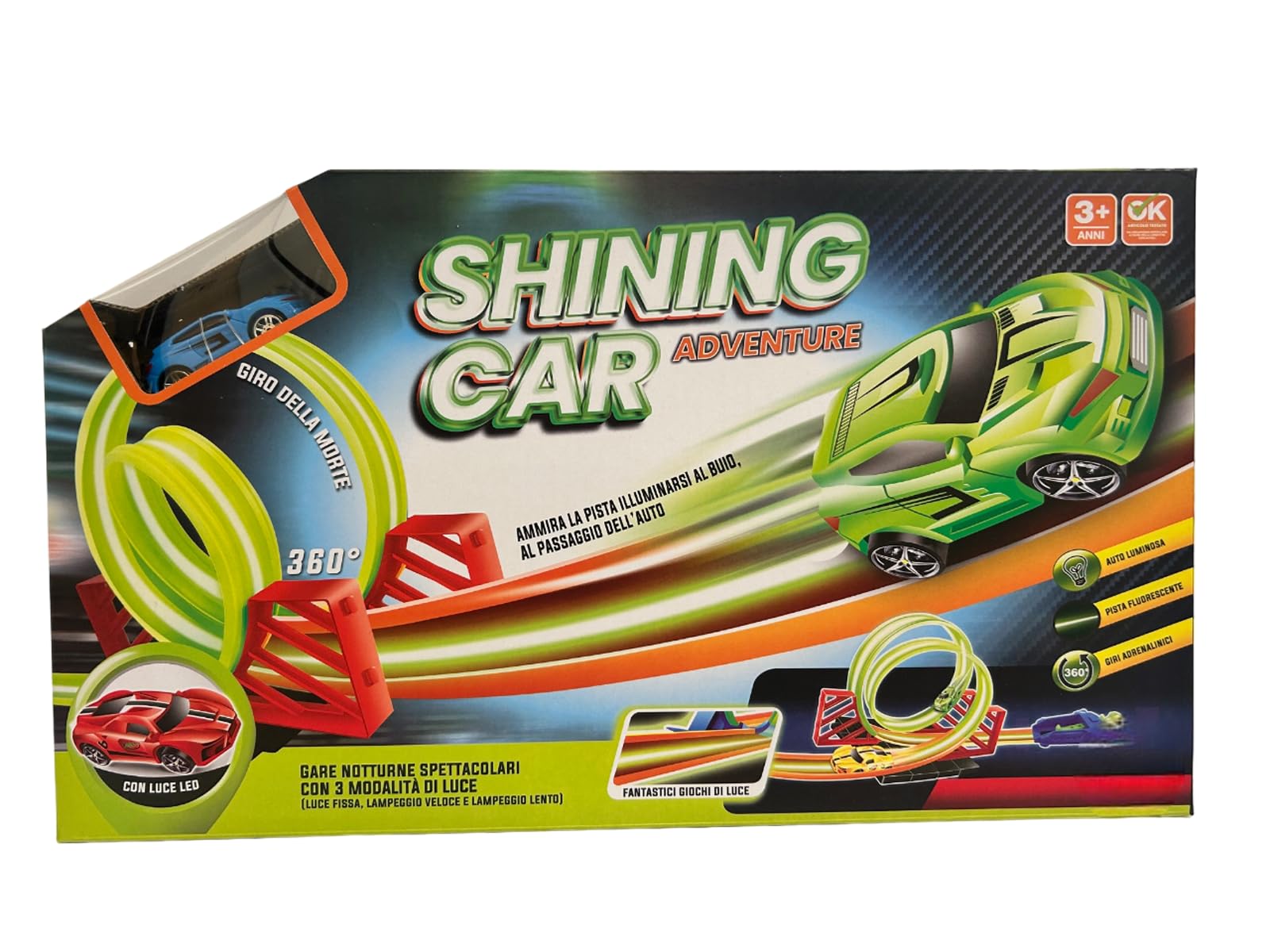 Luminous Toy Track Double Death Ride with Car Track Cars Track Track Flexible Car Track Death Tour with Loop Track with Launcher - Image 2