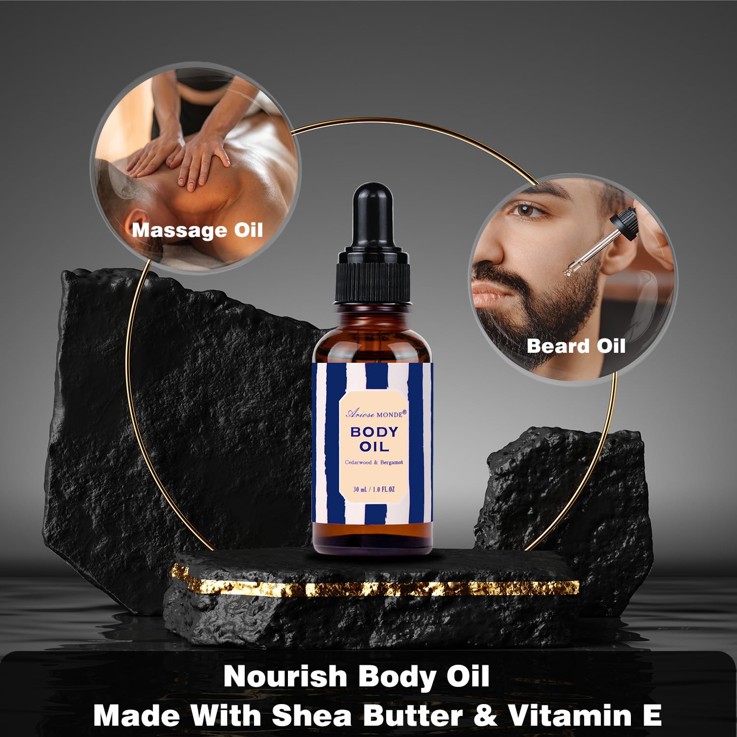 Fathers Gifts for Men Dad Bath and Body Gift Sets for Men with 10 Pcs Cedar & Bergamot Spa Gifts Set, Bath Gift Set Includes Beard Balm, Bubble Bath.Perfect Relaxation Spa Gift Basket for Men - Image 4