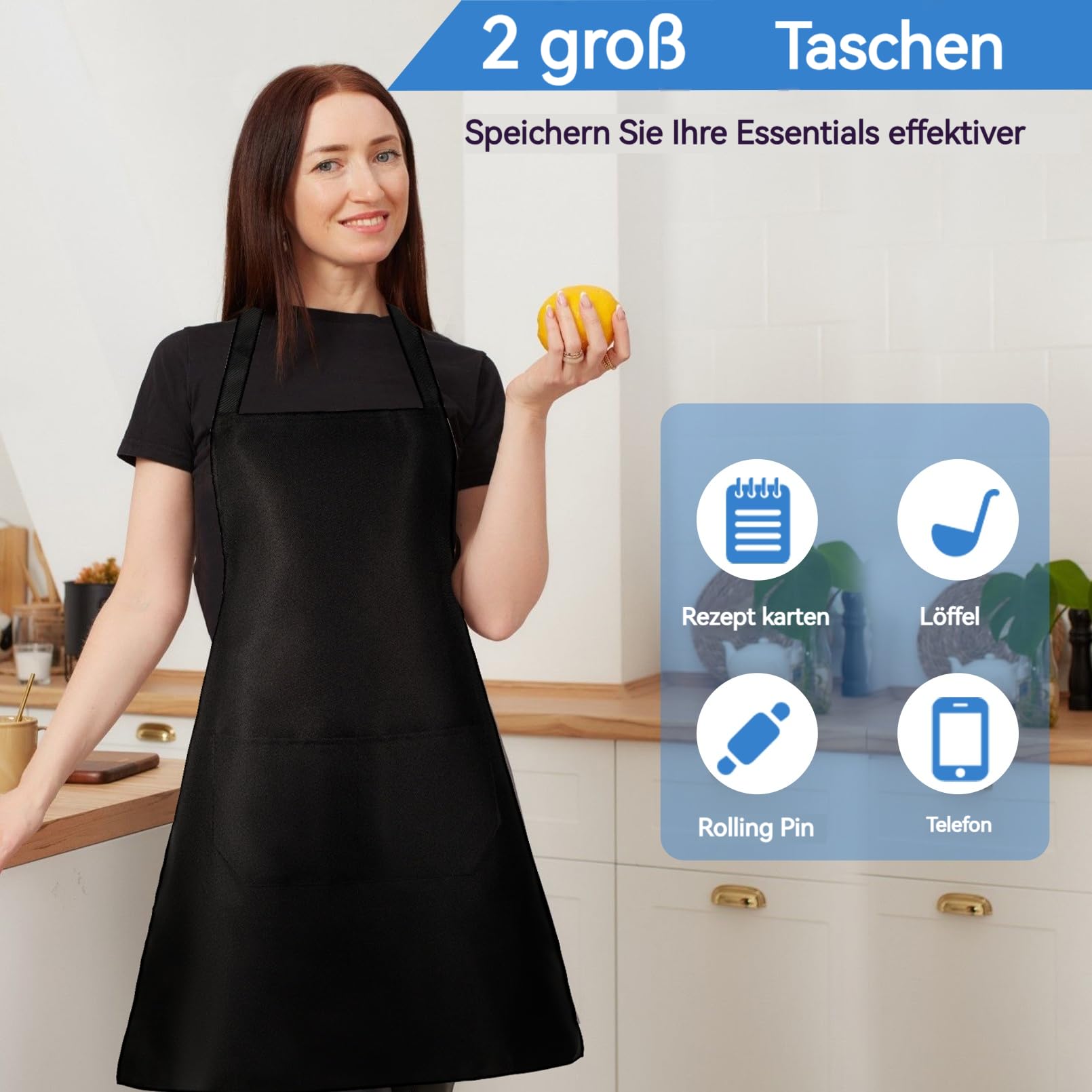 Lot de 18 tabliers de cuisine, tabliers avec 2 poches, tablier à bavette pour cuisine, barbecue, production de peinture, tablier de cuisine blanc pour hommes et femmes, 60 x 70 cm