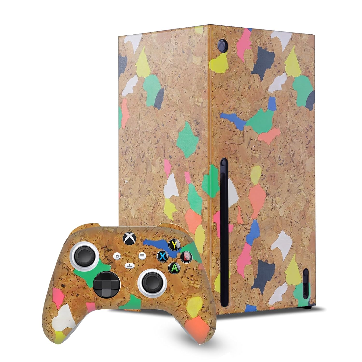 Head Case Designs Officially Licensed Ninola Colourful Assorted Game Console Wrap and Game Controller Skin Bundle Compatible With Xbox Series X