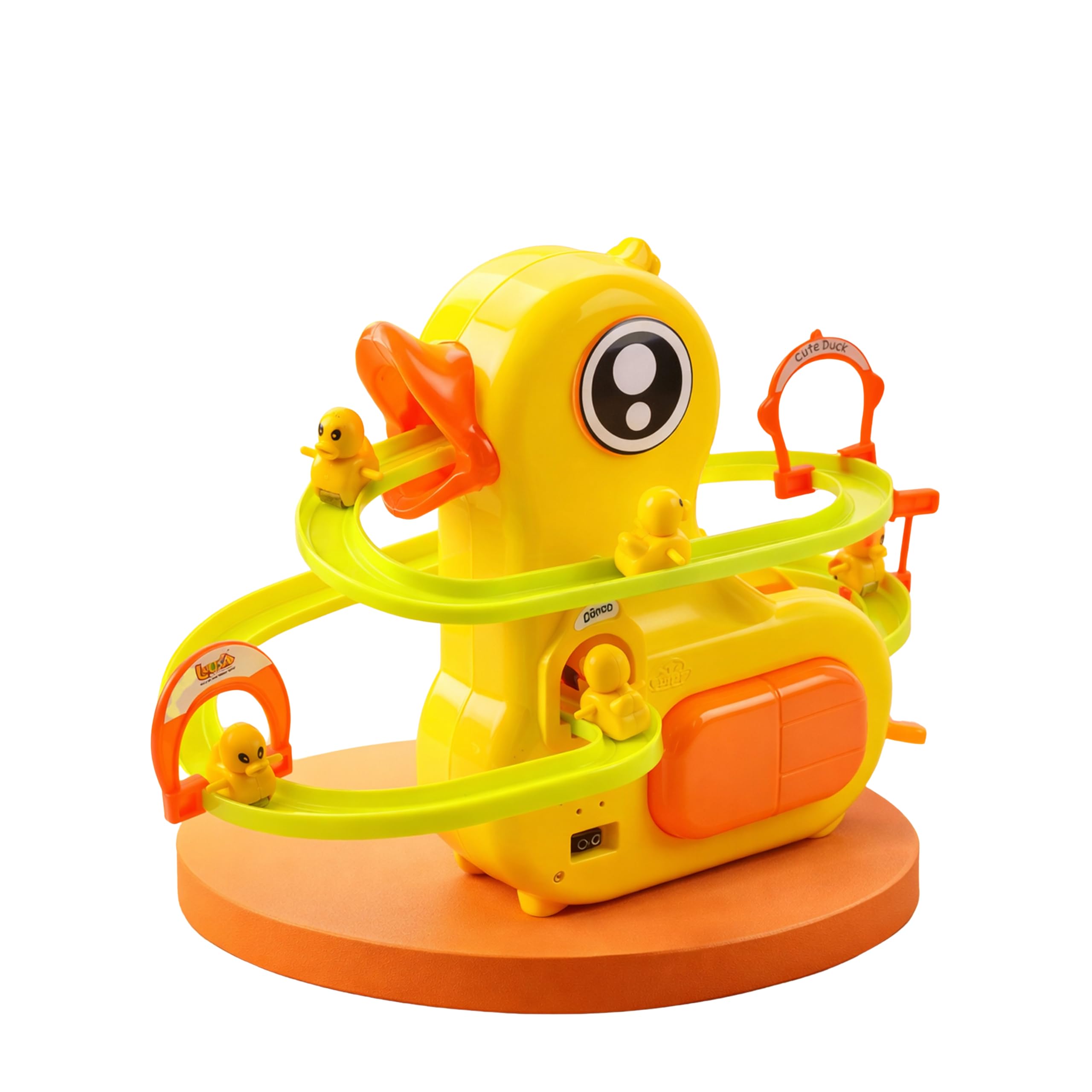 Luusa® Duck Slide Toy with LED Lights & Music | Electric Climbing Duck Track Toy | Educational Musical Slide Game for Ki