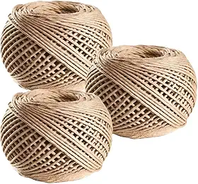 KIT C/3 Un. Fio Cordão Barbante Rami 2mm Rolo 100g Sisal Aprox 90mts Artesanatos Convite Tags Alças Laços