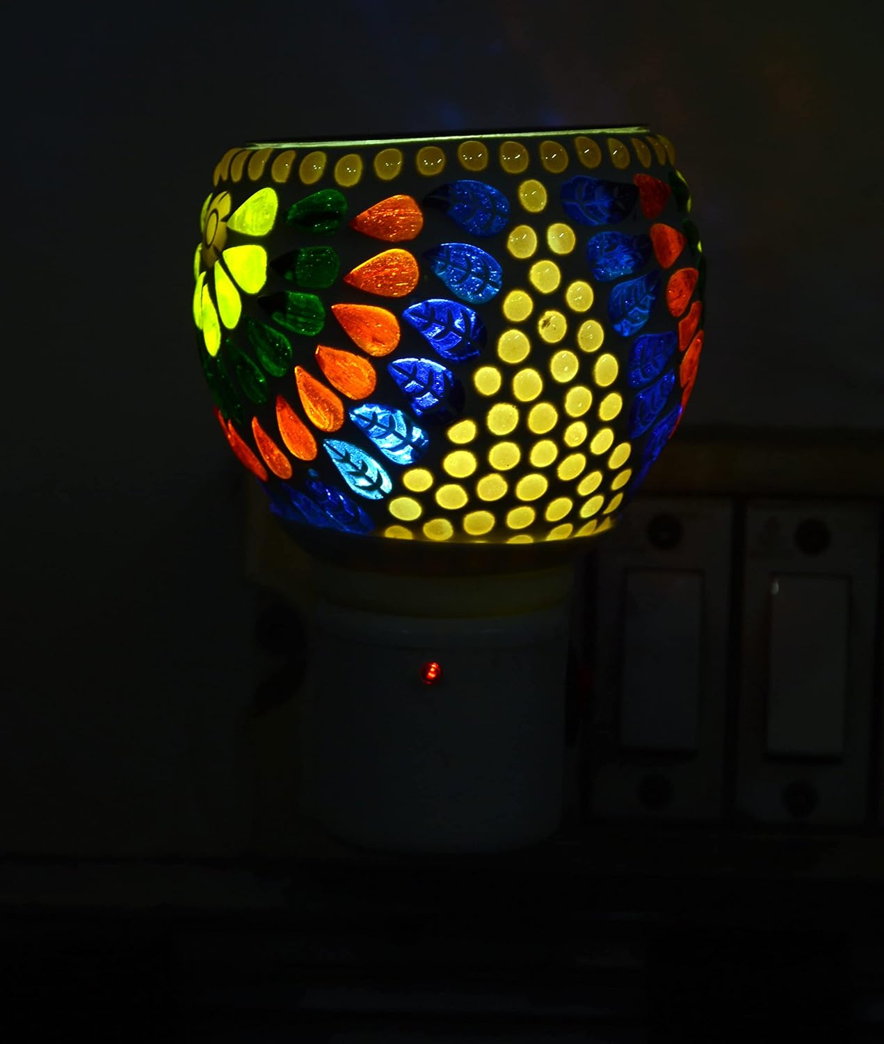The Paradise Kapoor Dani/Aroma Oil Burner/Camphor Burner/Incense Holder Electric Kapoor Burner Dhoop Dani for god Pooja Healthy Living/Home Fragrance Beautiful Smart Ceramic Kapoor Dani (DN 15)