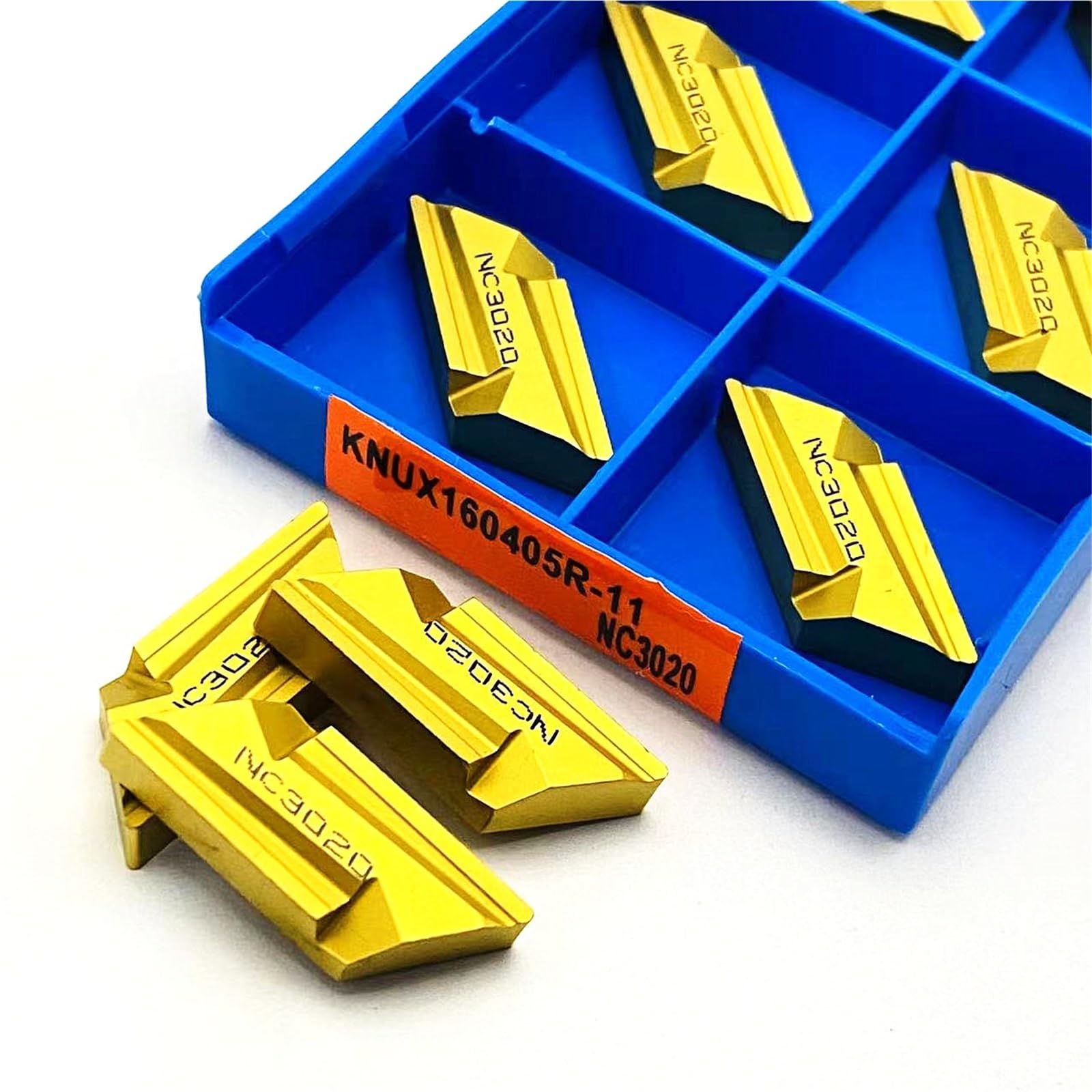 10 pièces KNUX160405R KNUX160405L NC3020 outil en alliage dur tour carbure insérer KNUX 160405R outil de tournage Plaquettes de Carbure CNC(KNUX160405R NC3020)