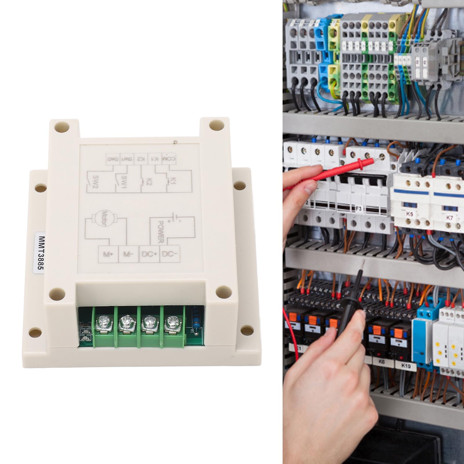 Contrôleur de Moteur DC Contrôleur Avant et Arrière 10A 12-24V avec Télécommande pour Moteurs DC et Systèmes LED