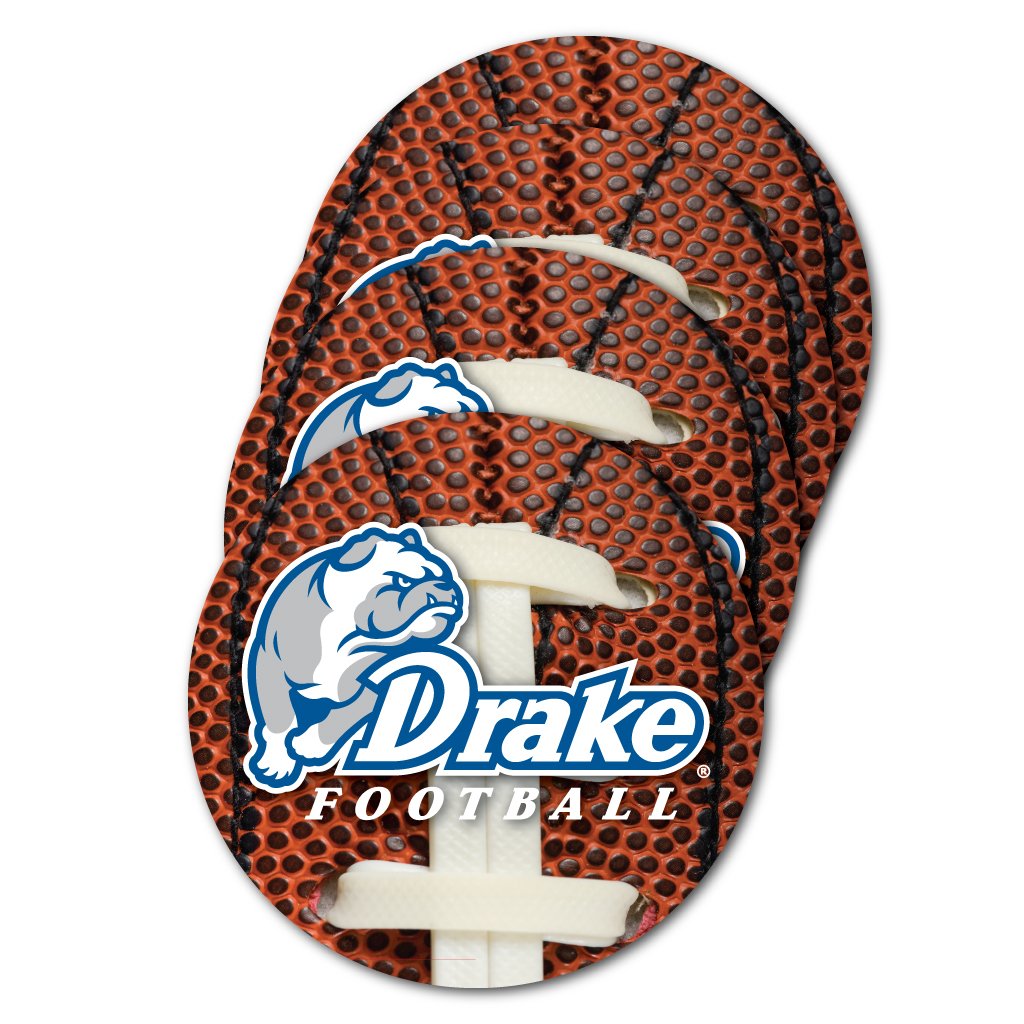 VictoryStore Coasters - Drake University Coaster Set, Football Design, Set of 4