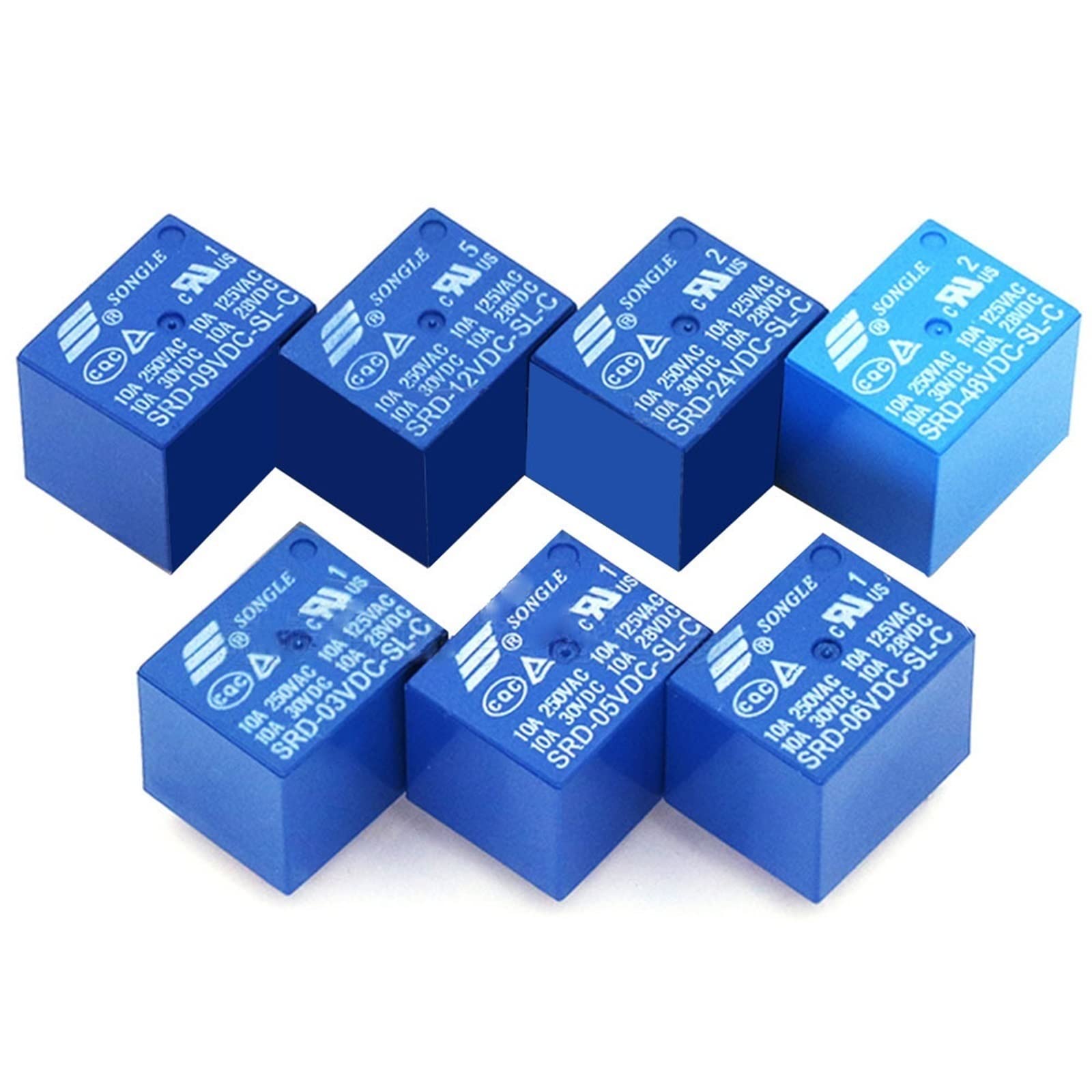 Relé electromagnético SRD-DC-SL-C de 5 pines para automatizar la iluminación del hogar T73