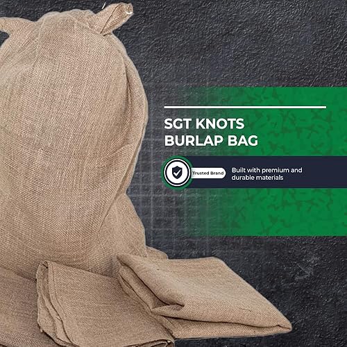 Miniatura 7 de SGT KNOTS Bolsa de arpillera  Saco de patatas grande para adultos y niños  Saco de arpillera reutilizable 100% biodegradable, sacos seguros para