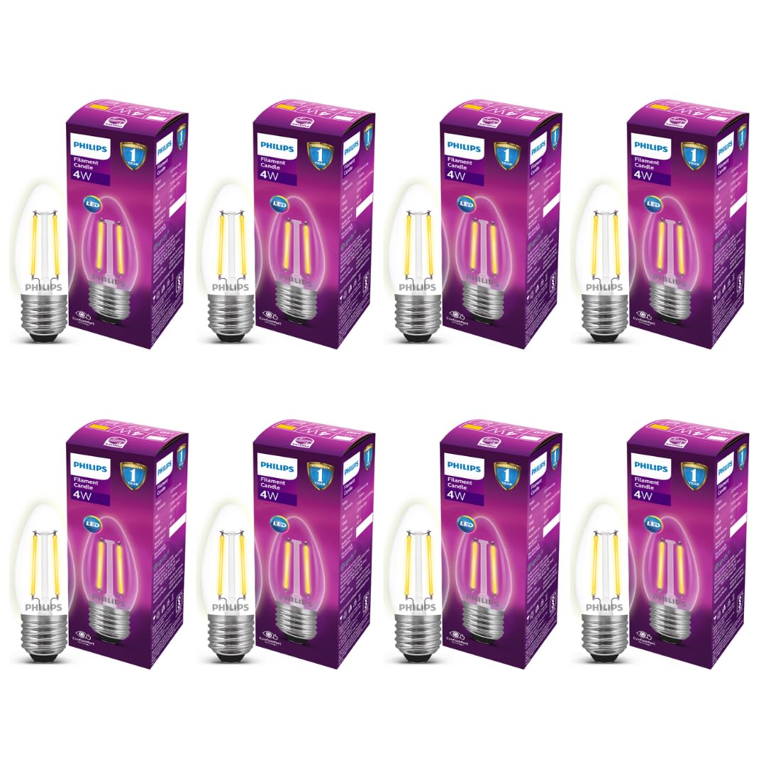 Philips Filament Candle LED Bulb - Warm White -20 Philips Filament Candle LED Bulb - Warm White -20