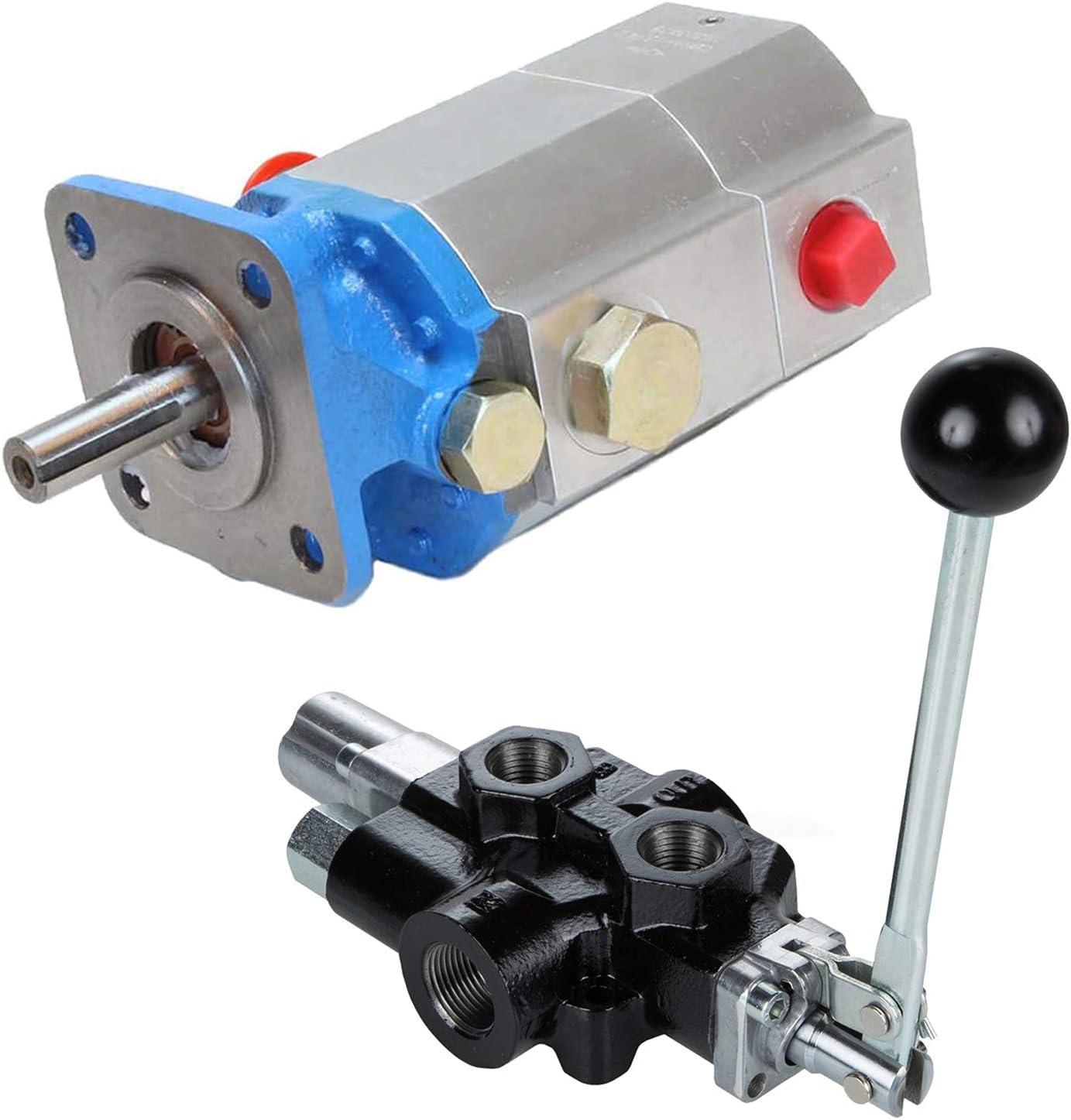 RuggedMade 11 GPM 2 Stage Hydraulic Log Splitter Pump, 18 GPM Directional Control Valve