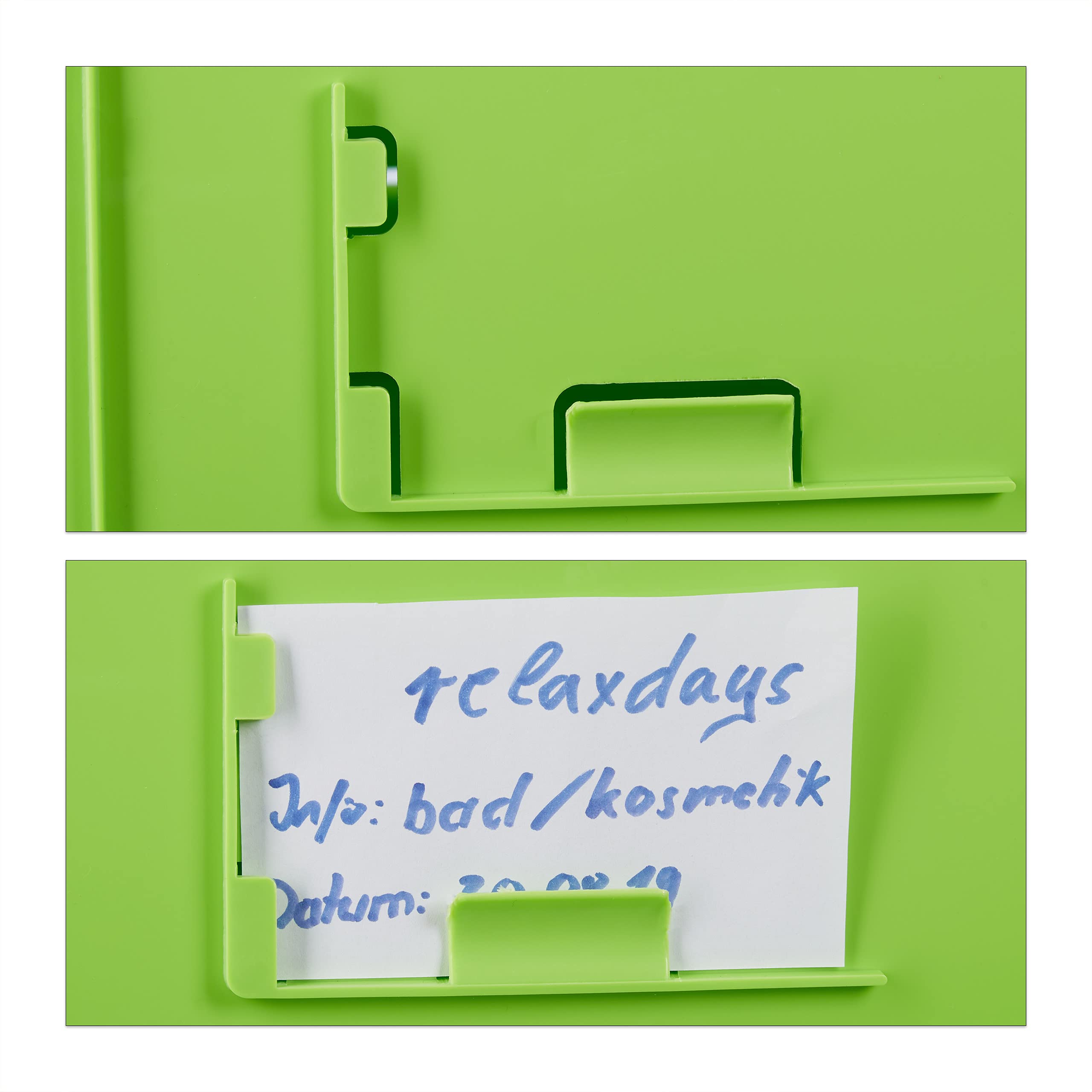4 x Profi Transportbox, stabil, Gewerbe, hochwertiger Kunststoff, Deckel, Qualität, 60 L, HxBxT 32,5x58,5x39,5cm, grün